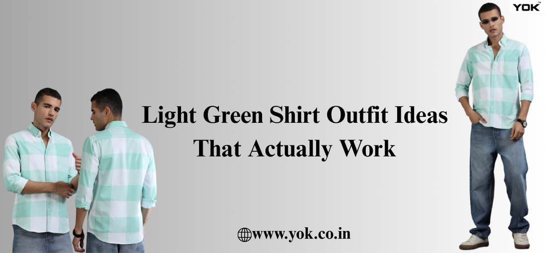 Light Green shirt outfits for men