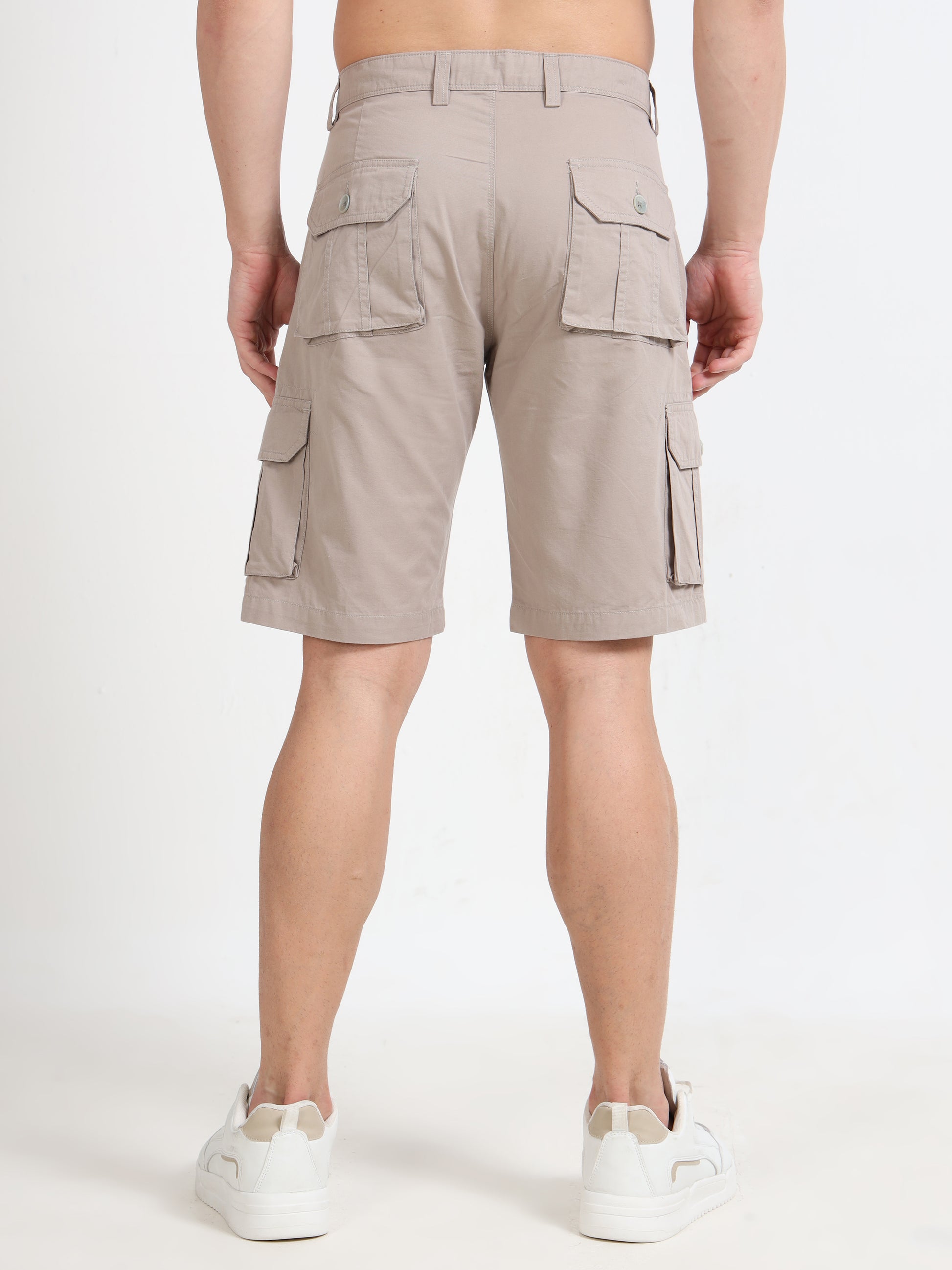 Regular Fit Grey Men's Cargo shorts