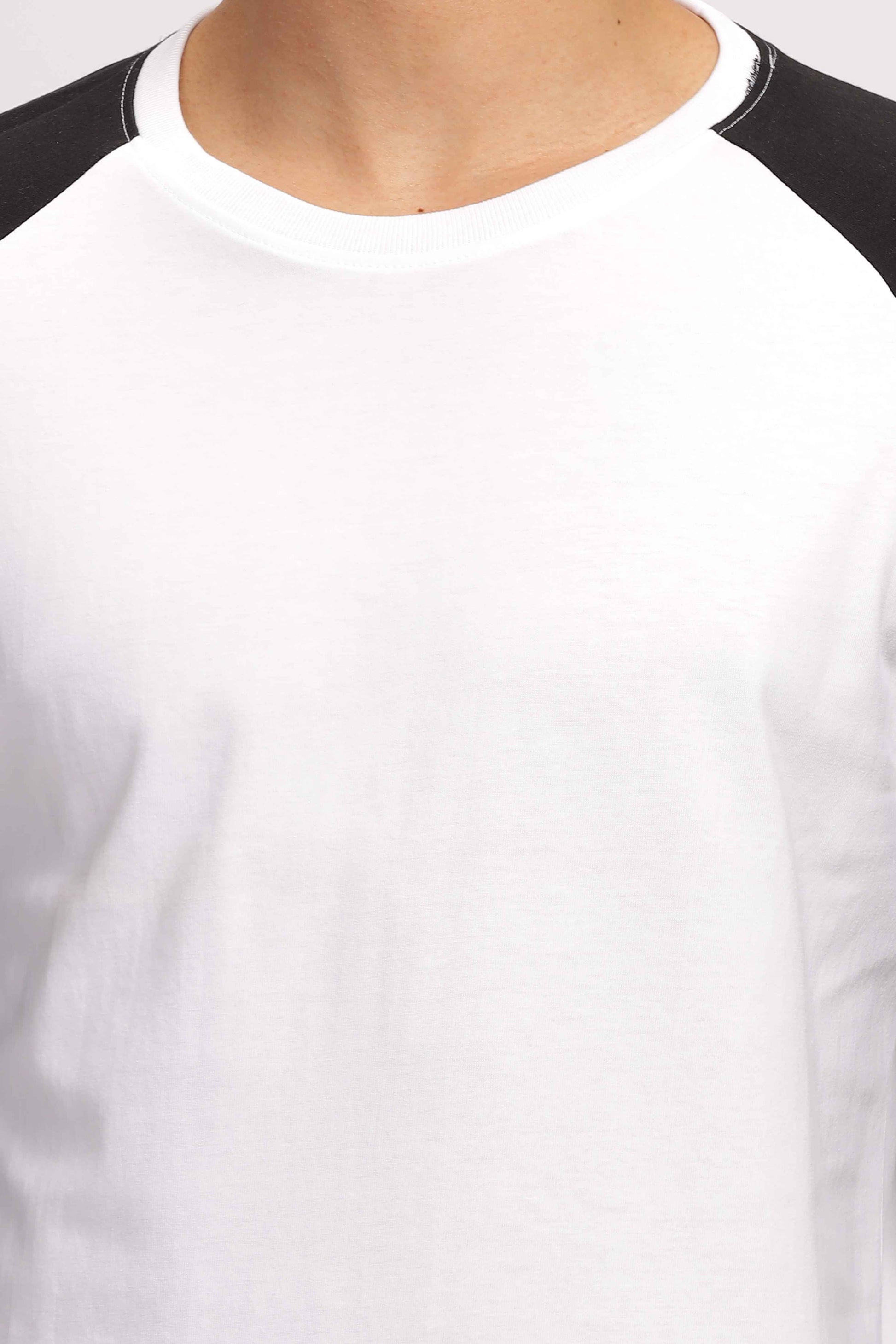 Black & White  Raglan Full Sleeve T Shirt