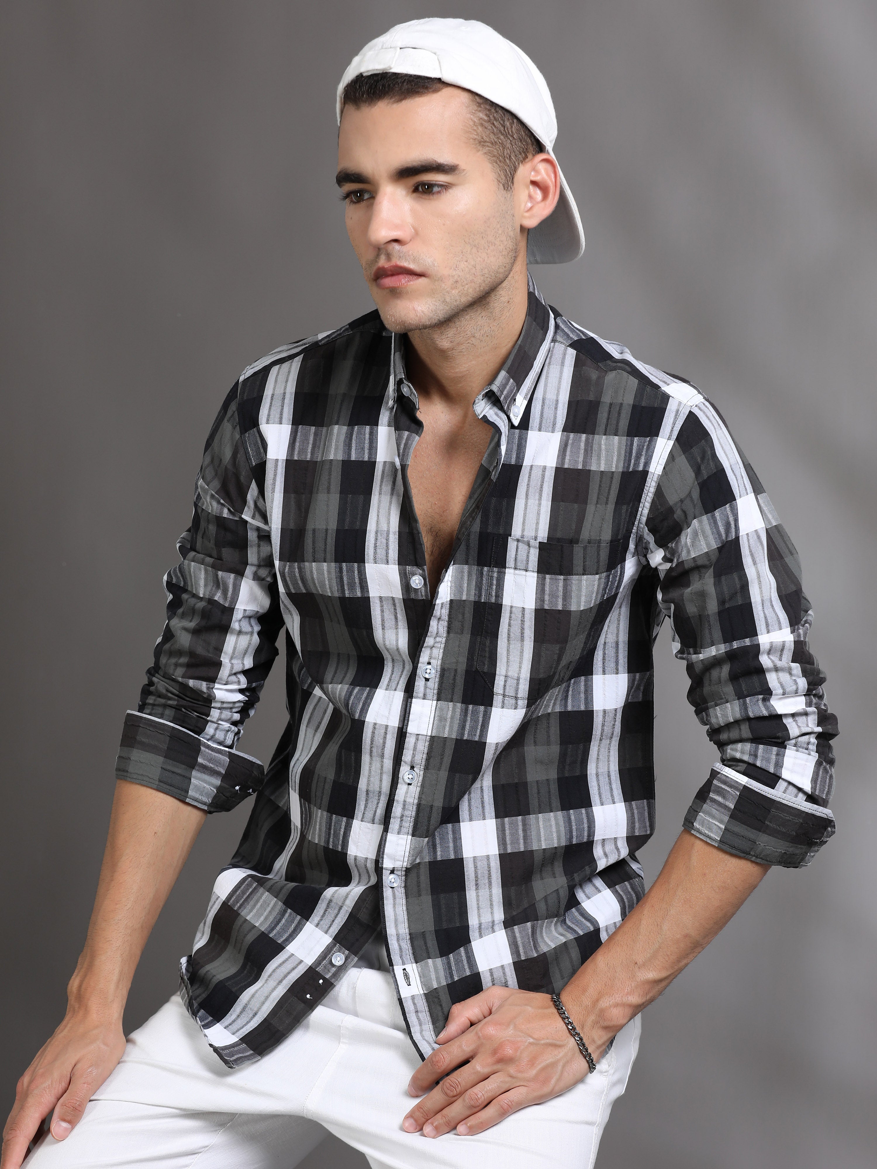 Shop Black and White Check Online