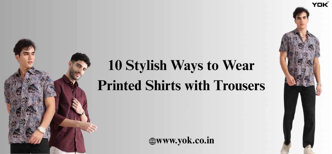 Printed shorts for men with formal trousers