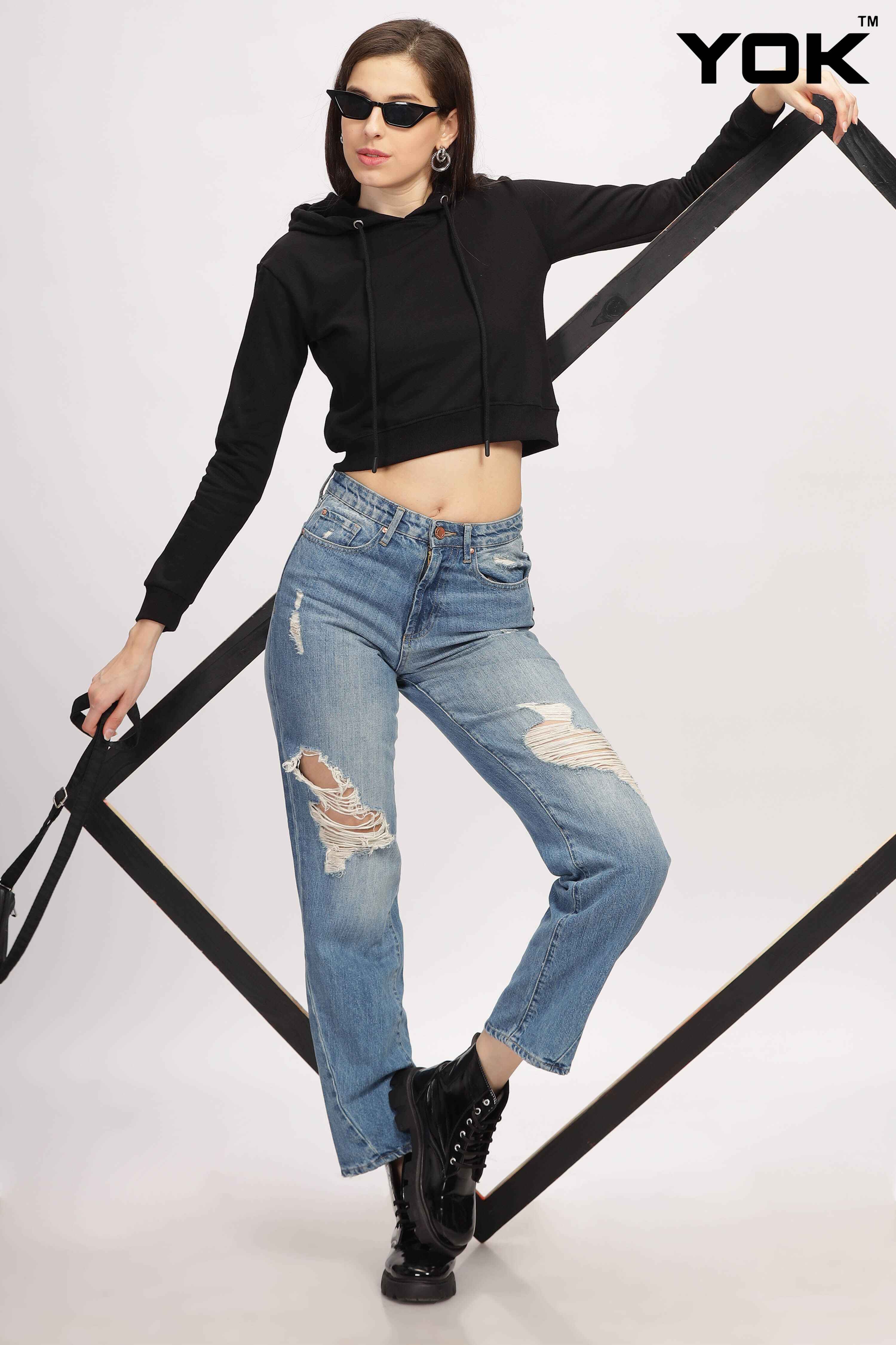 Crop sweatshirt online india discount