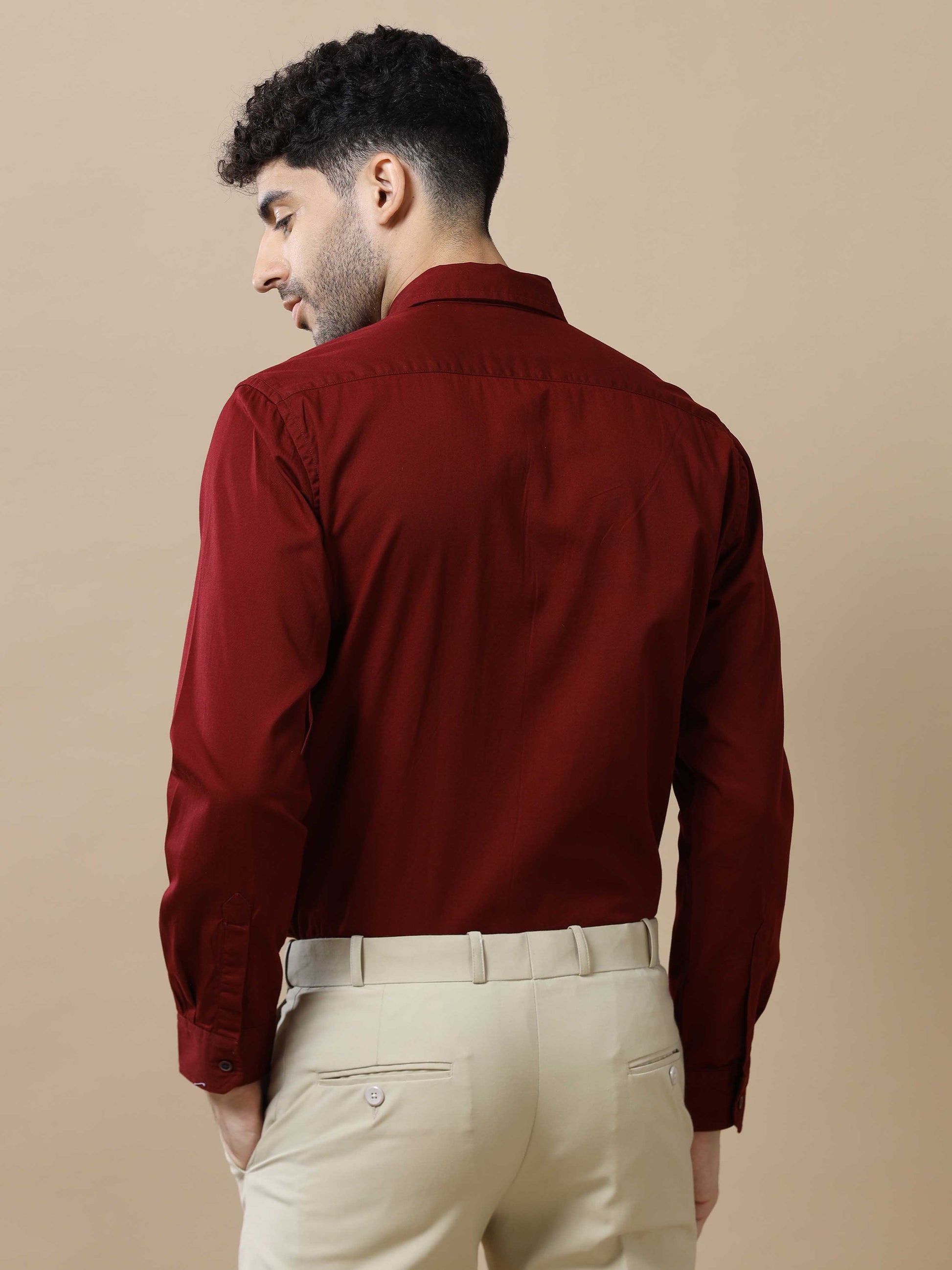 Burgundy Shirt for Men