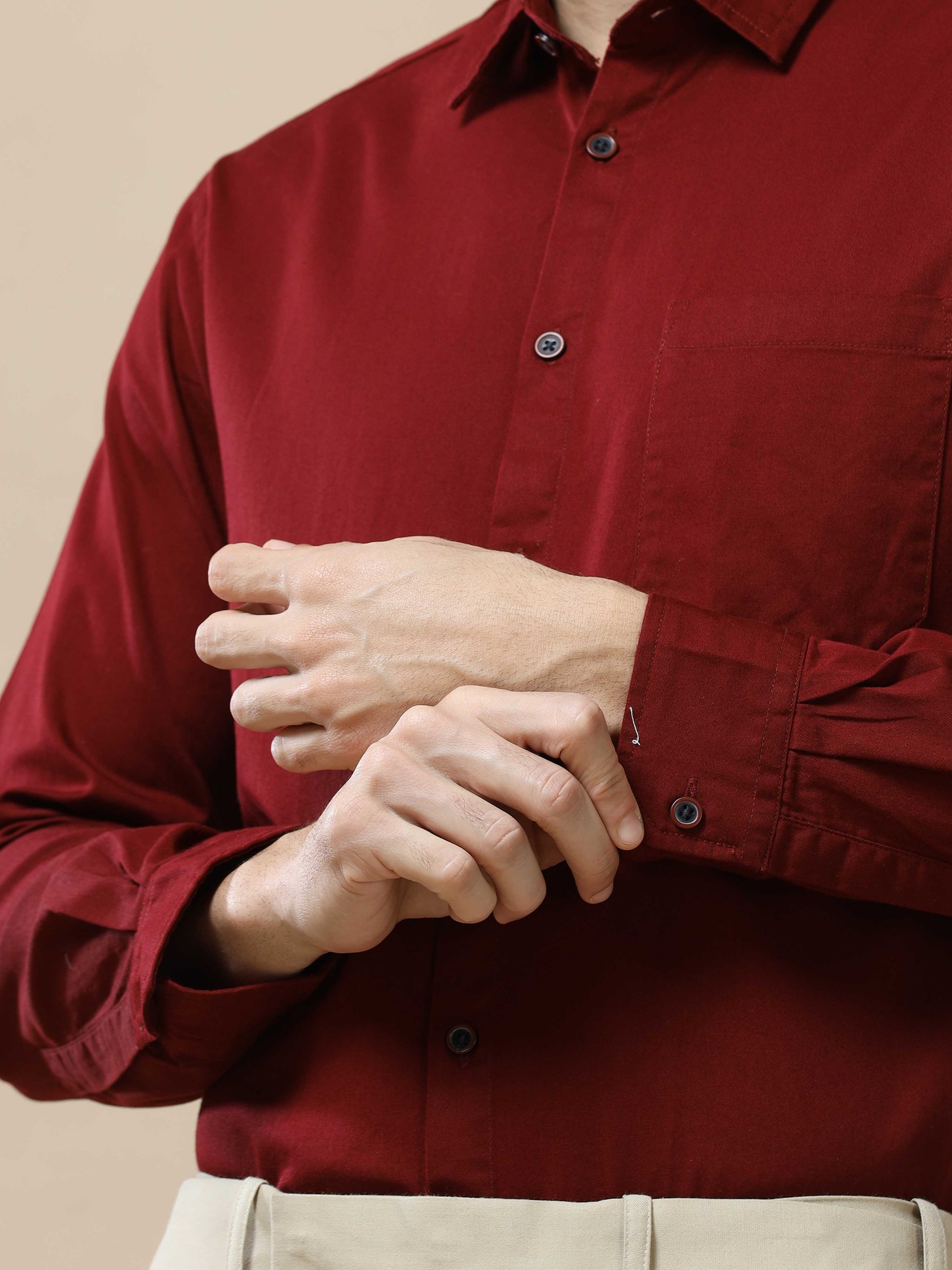 Burgundy Shirt for Men
