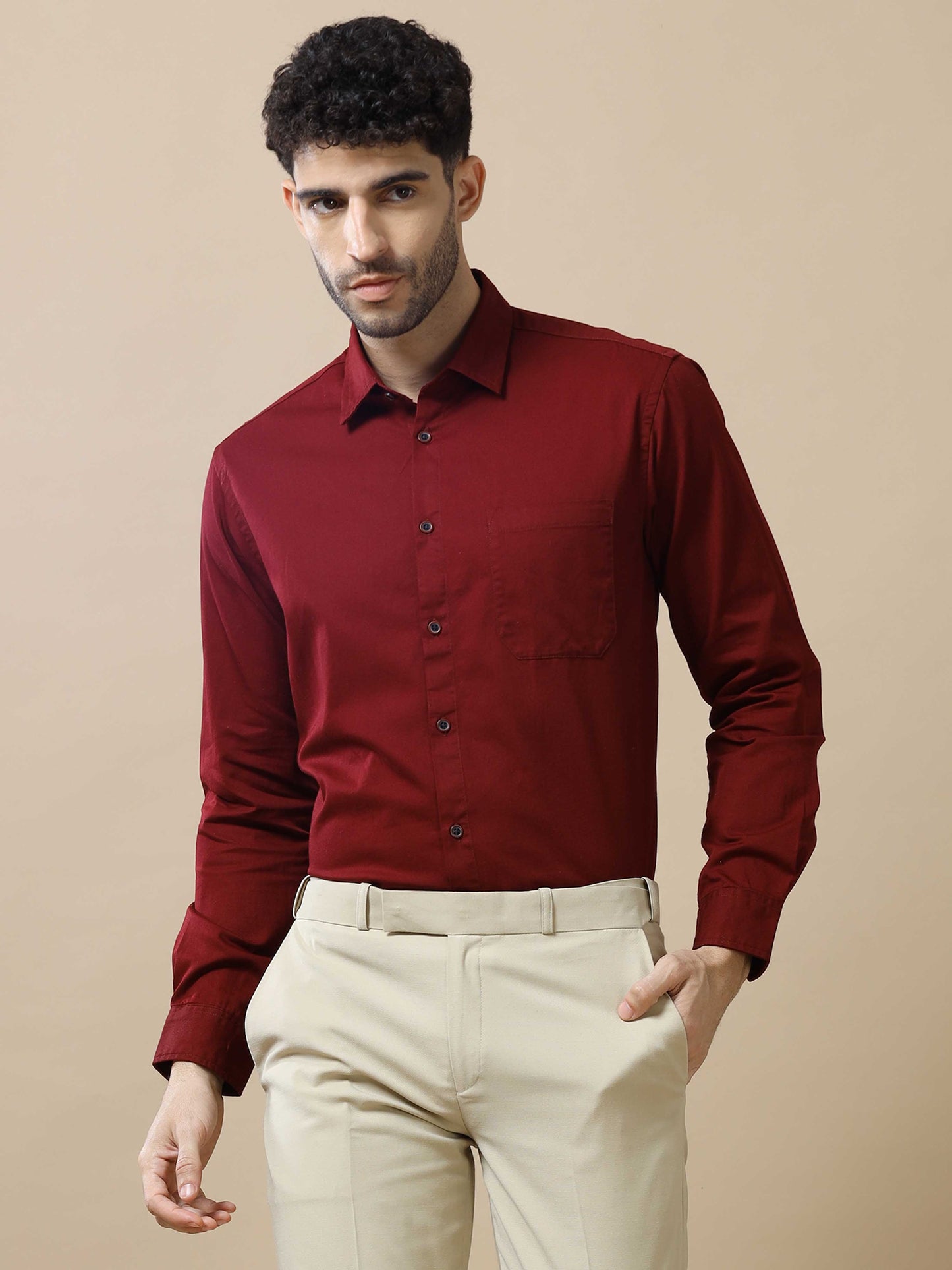 Burgundy Shirt for Men