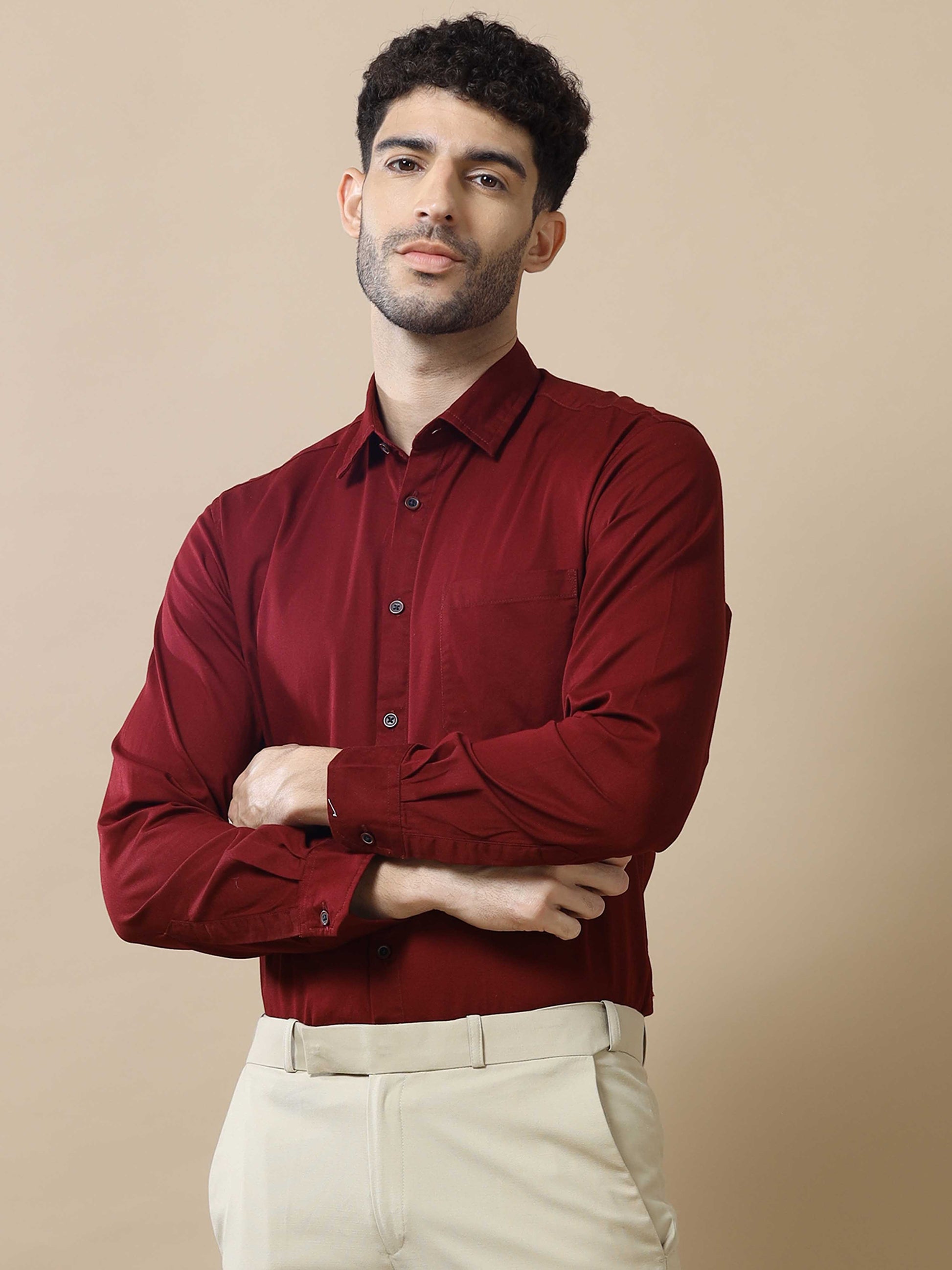 Burgundy Shirt for Men