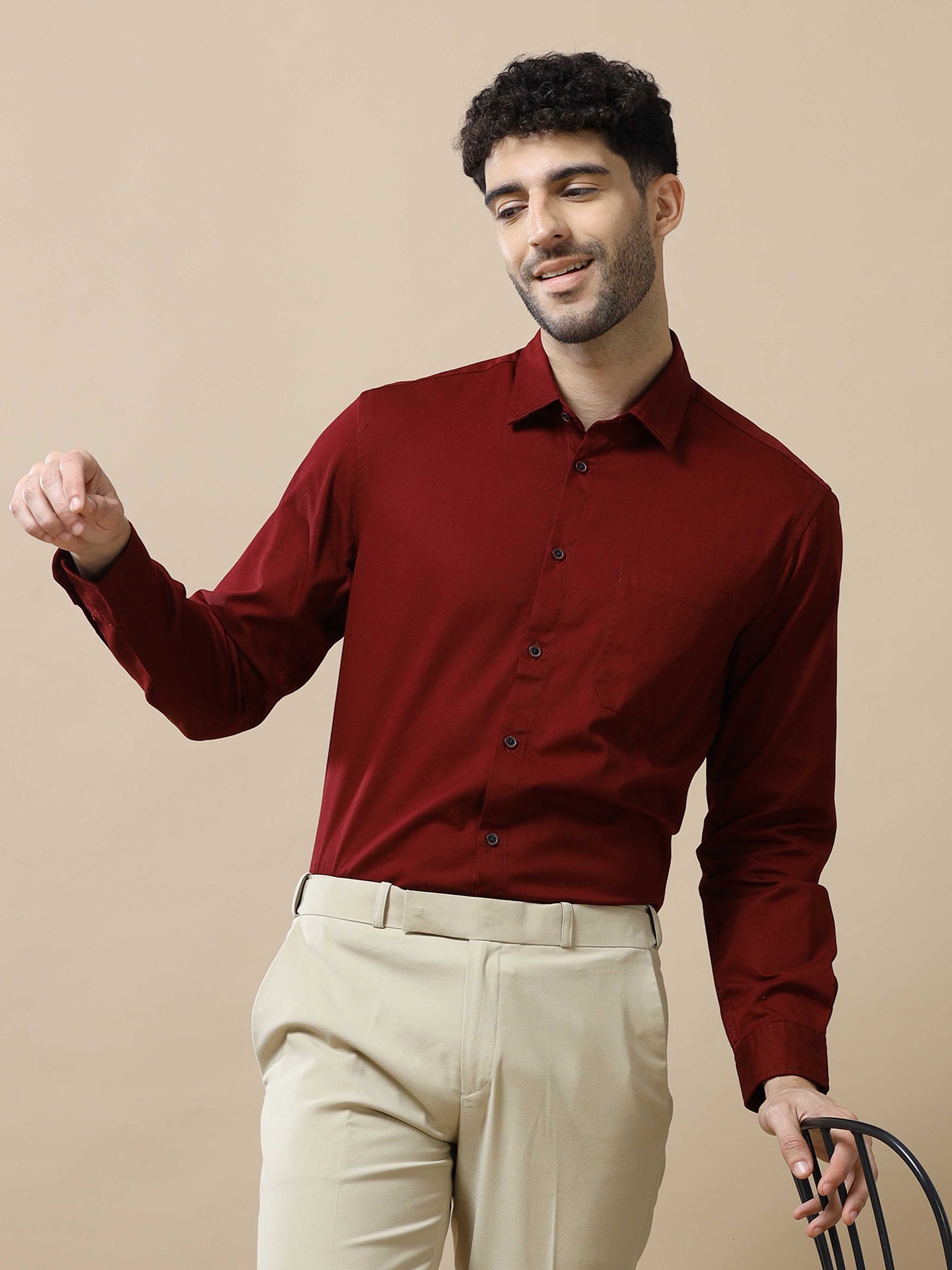 Burgundy Shirt for Men