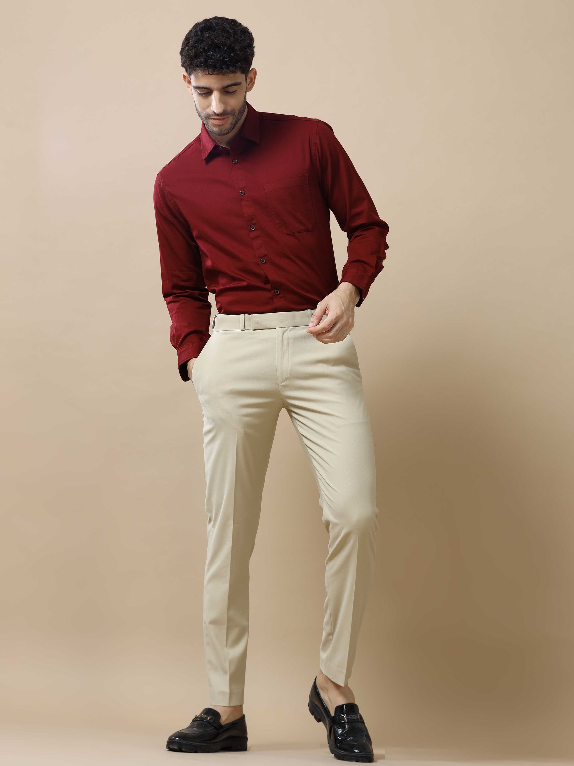 Burgundy Shirt for Men