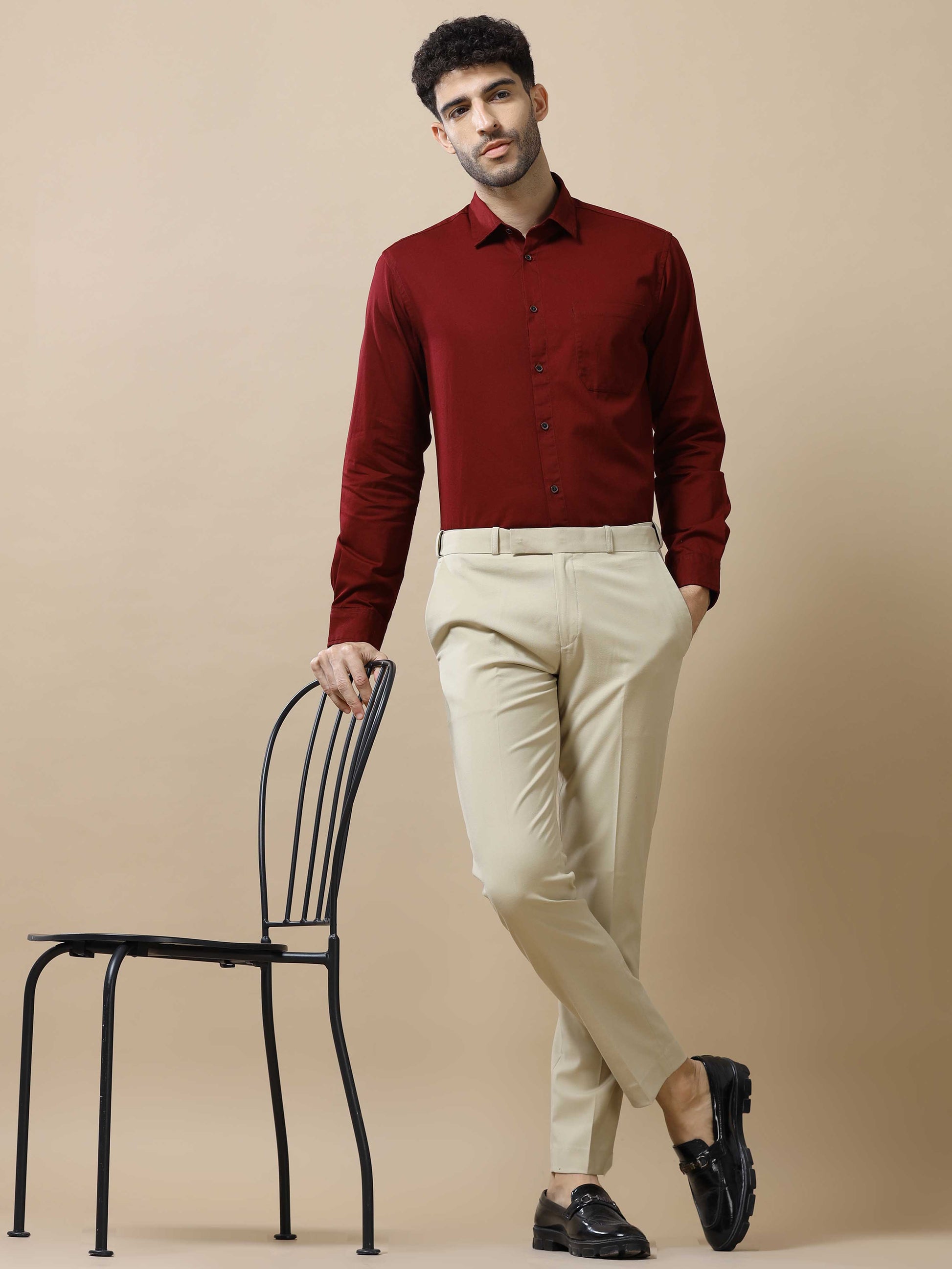 Burgundy Shirt for Men