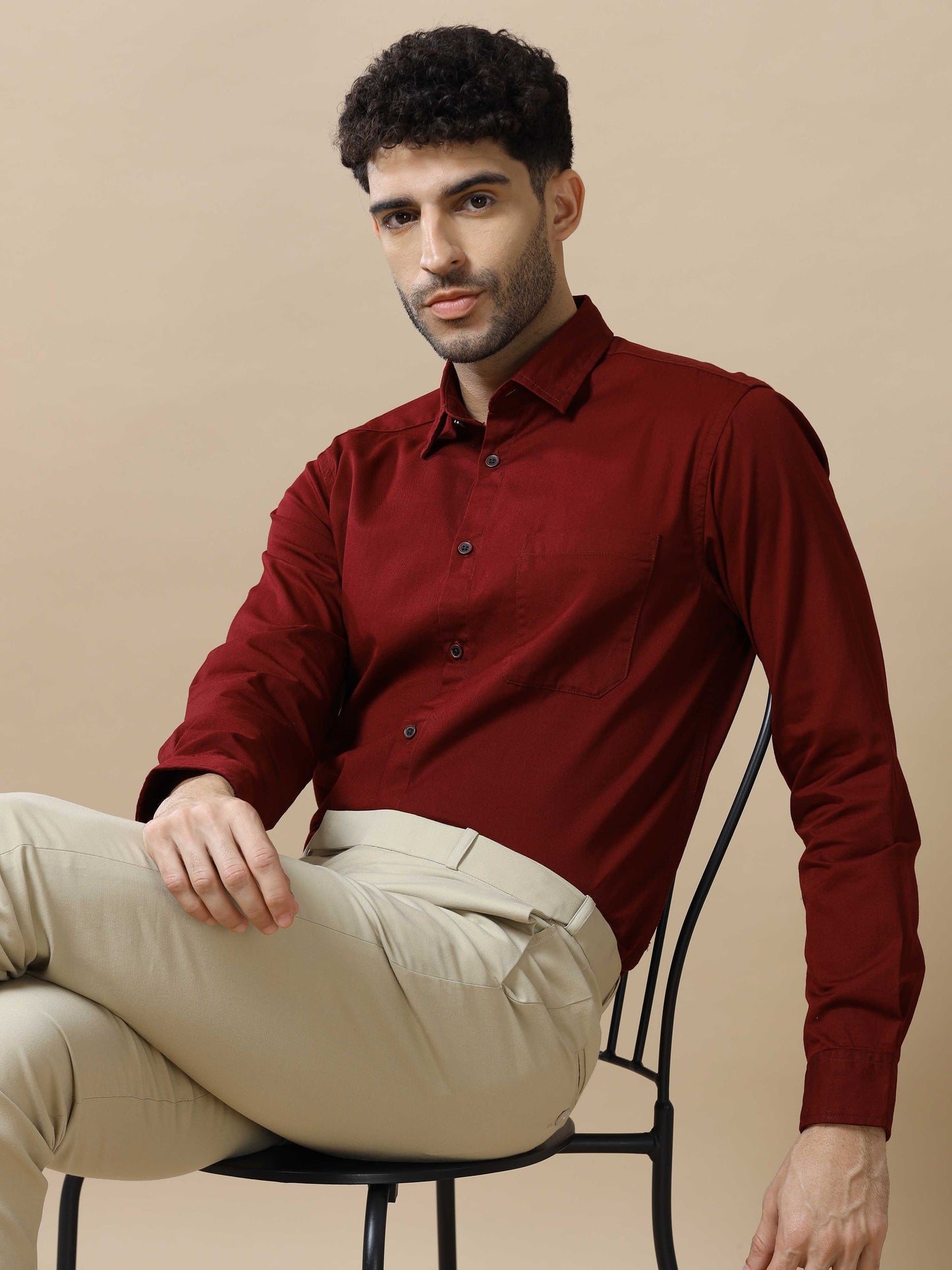 Burgundy Shirt for Men