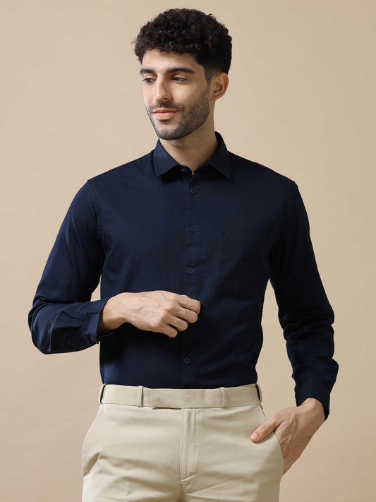 Navy Blue Formal Shirt for Men