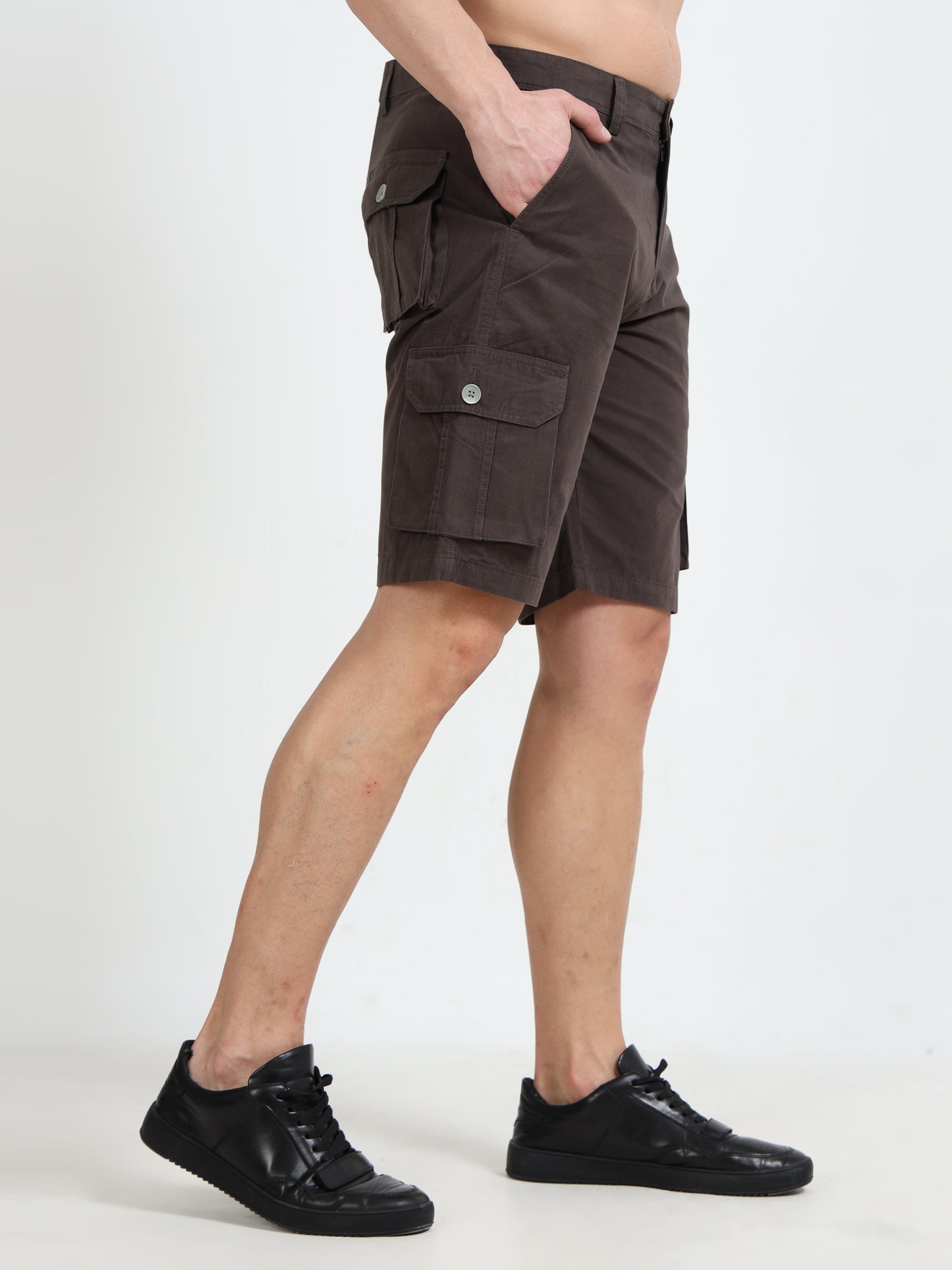 Regular Fit Men's Brown Cargo shorts