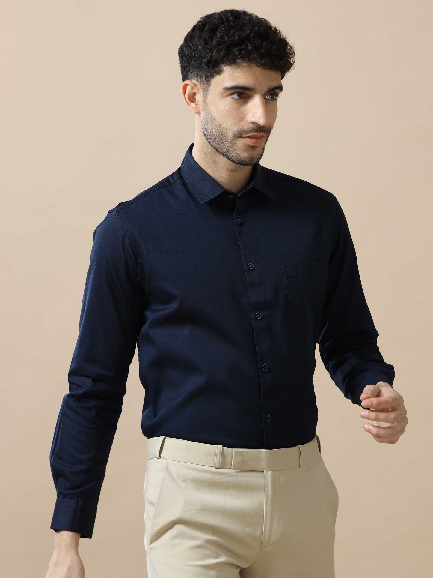 Navy Blue Formal Shirt for Men