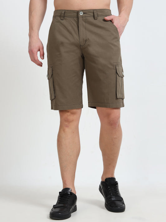Fawn Regular Fit Mens Cotton Cargo shorts