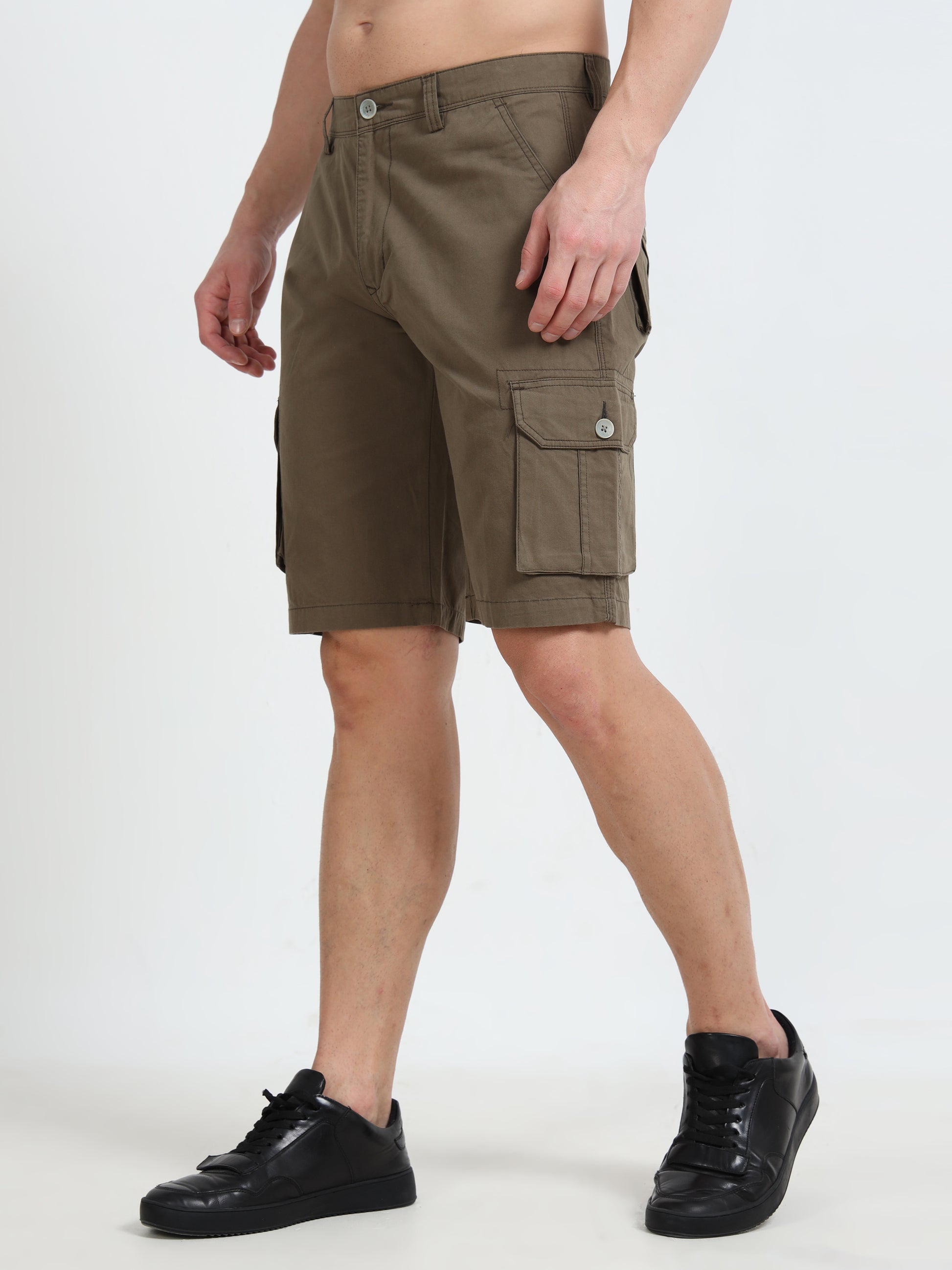 Fawn Regular Fit Mens Cotton Cargo shorts