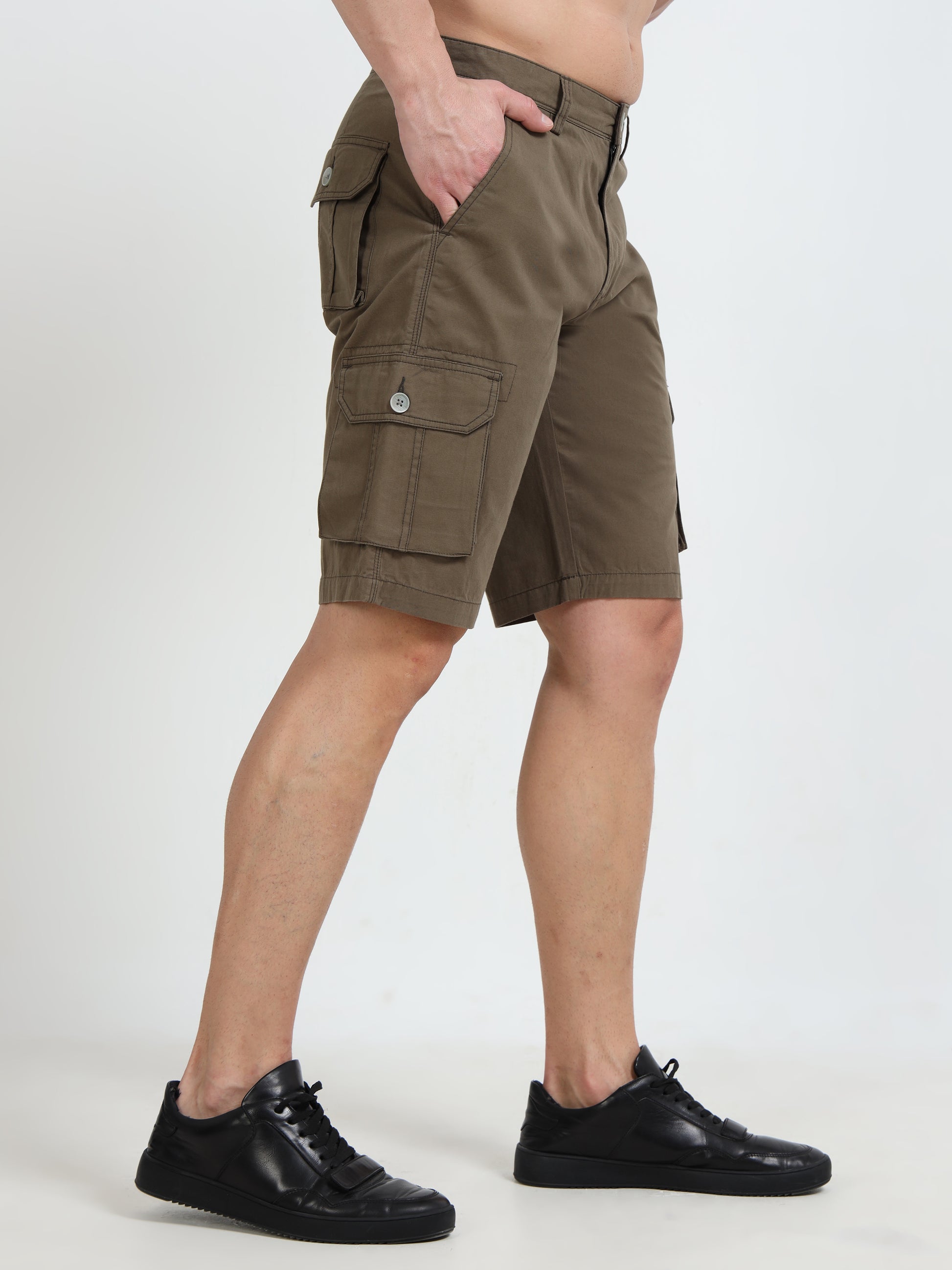 Fawn Regular Fit Mens Cotton Cargo shorts