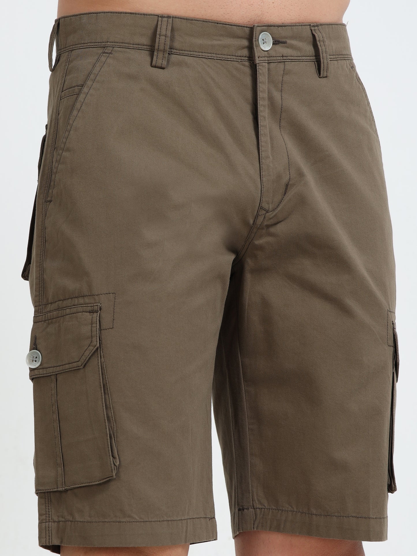 Fawn Regular Fit Mens Cotton Cargo shorts