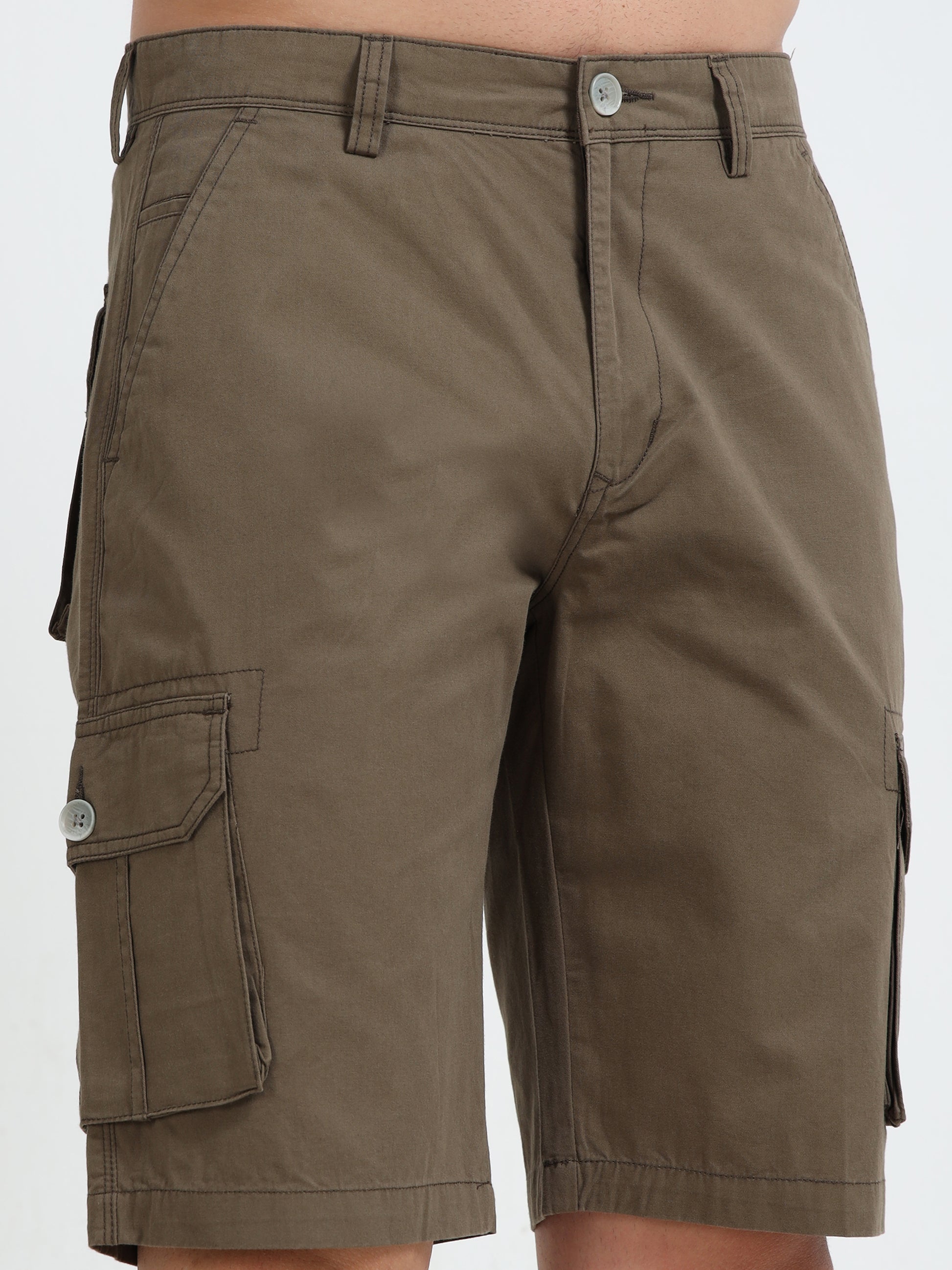 Fawn Regular Fit Mens Cotton Cargo shorts