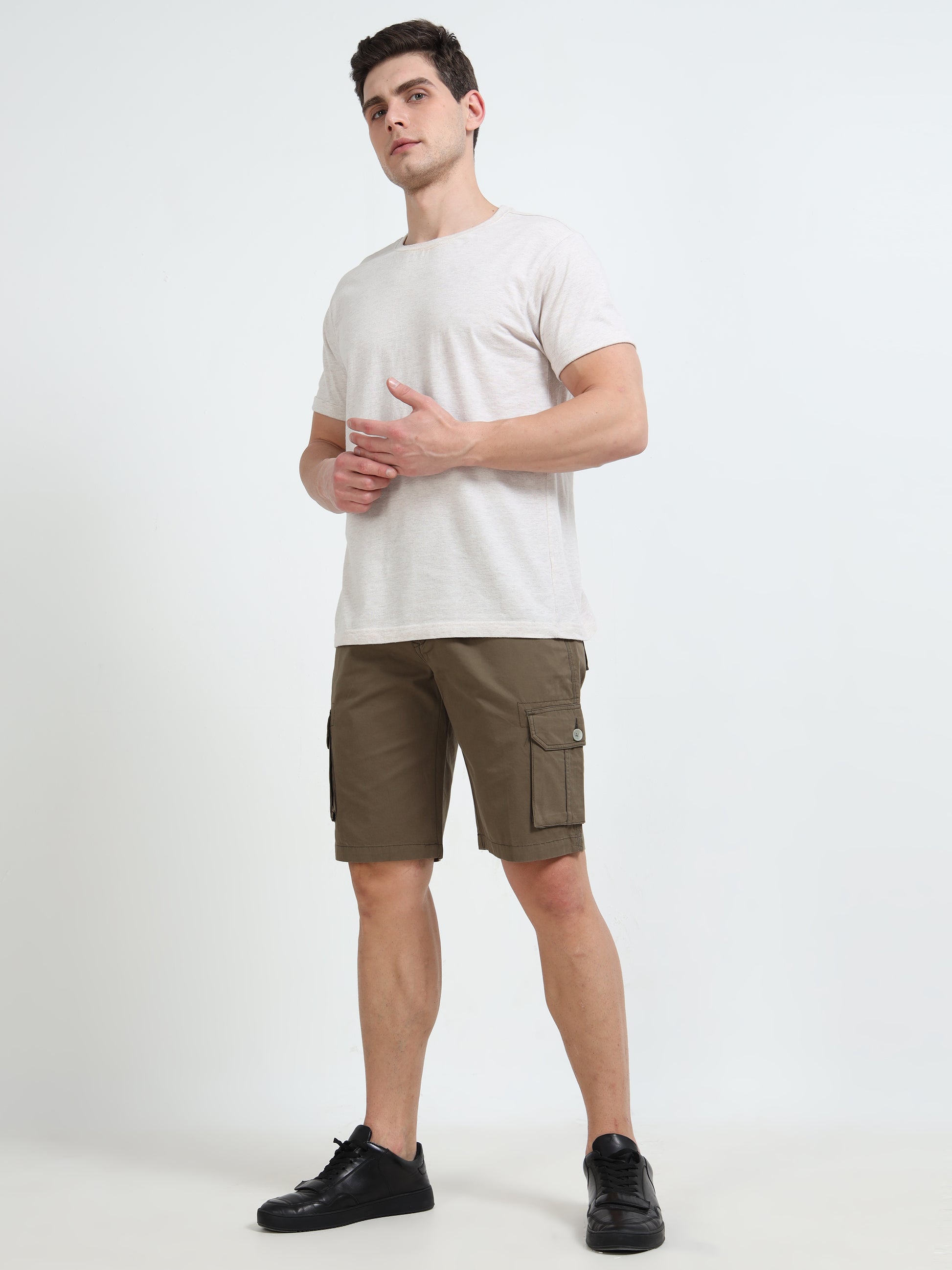 Fawn Regular Fit Mens Cotton Cargo shorts
