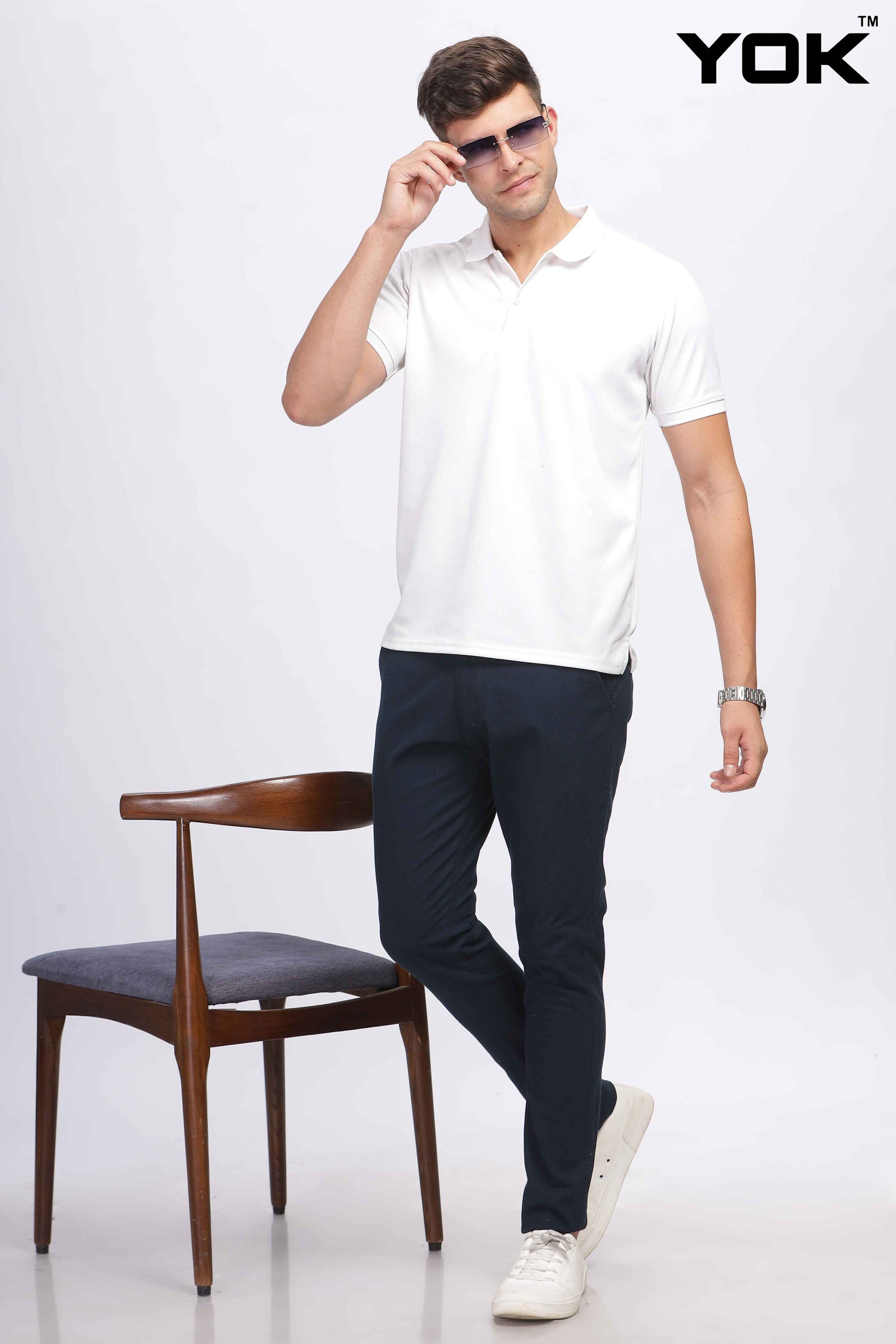 Formal Navy Blue Trousers for Men