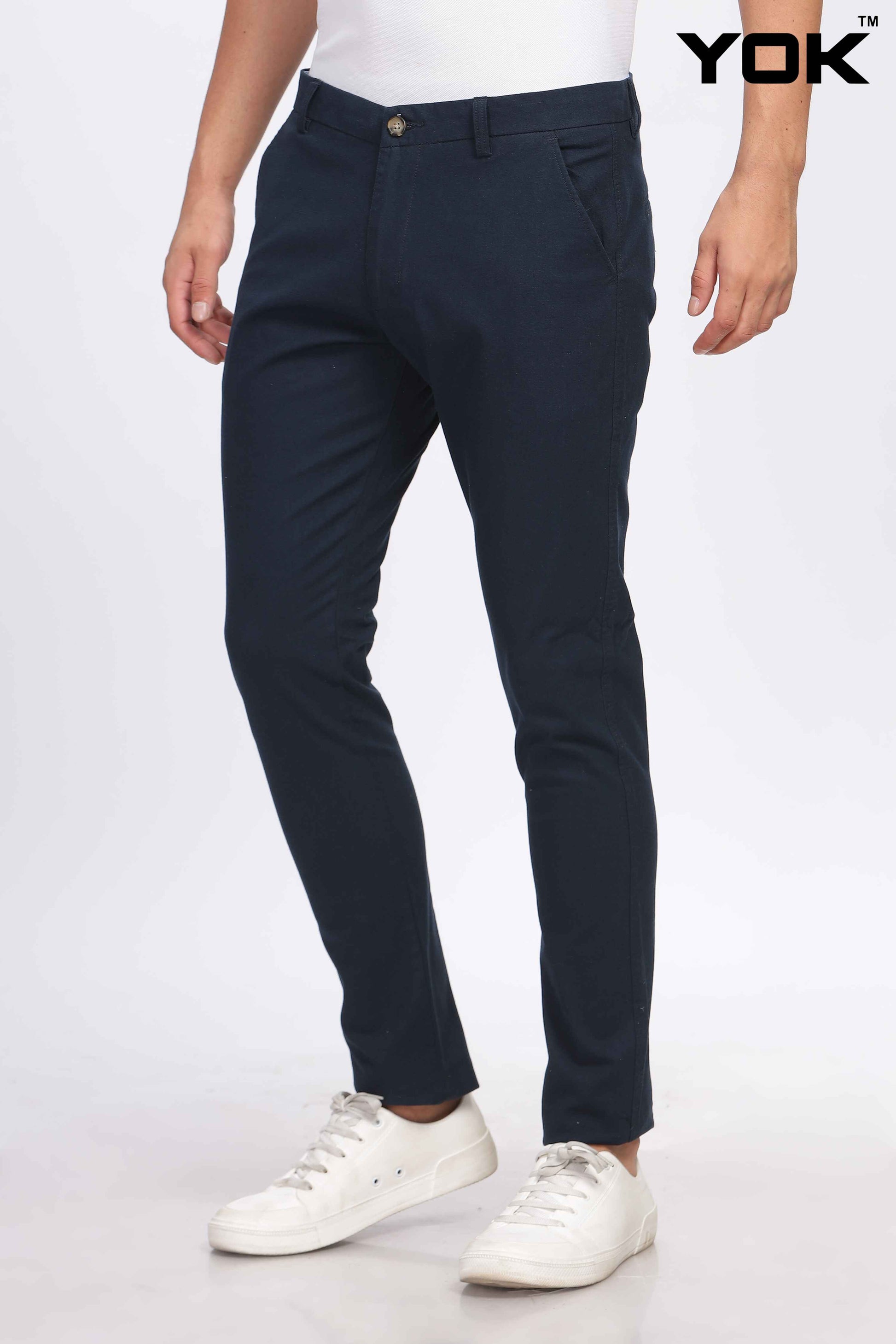 Formal Navy Blue Trousers for Men