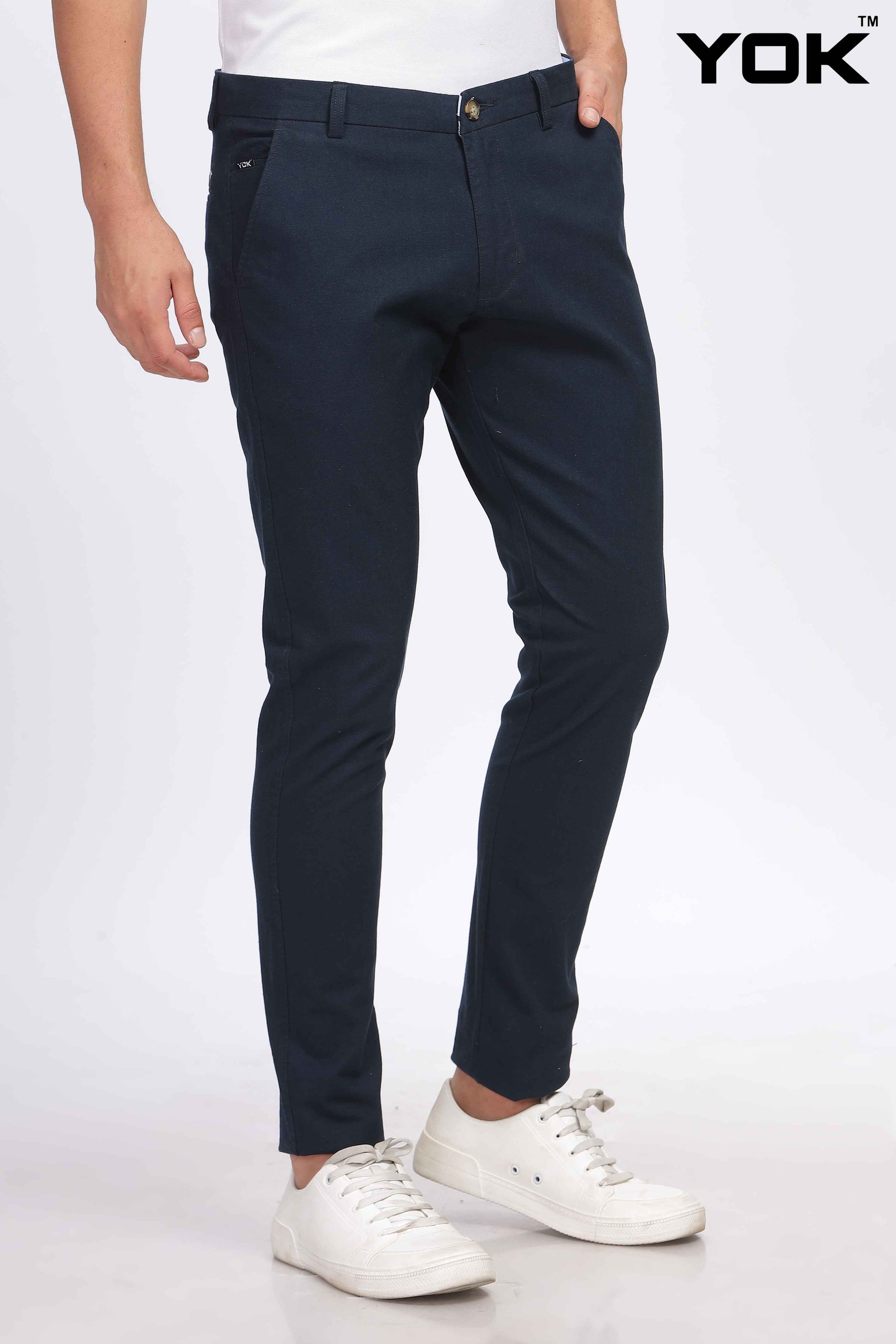 Formal Navy Blue Trousers for Men