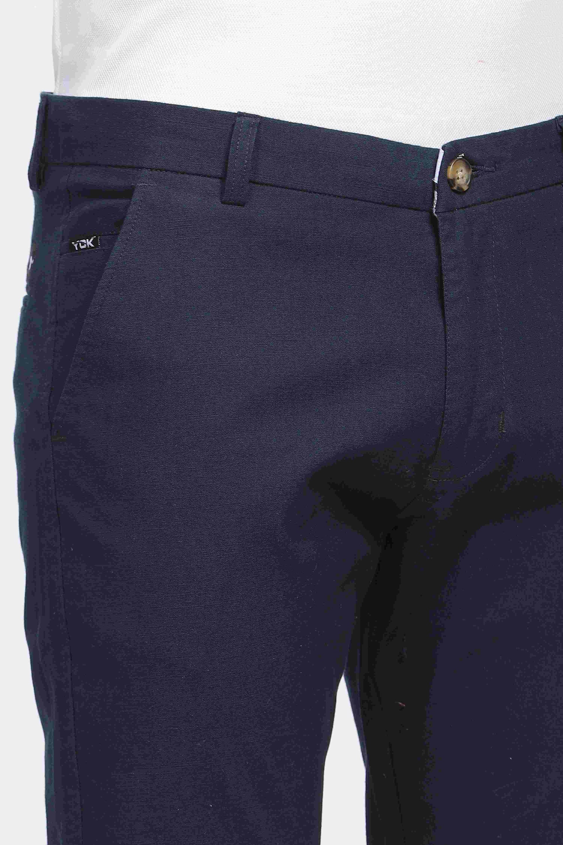 Formal Navy Blue Trousers for Men