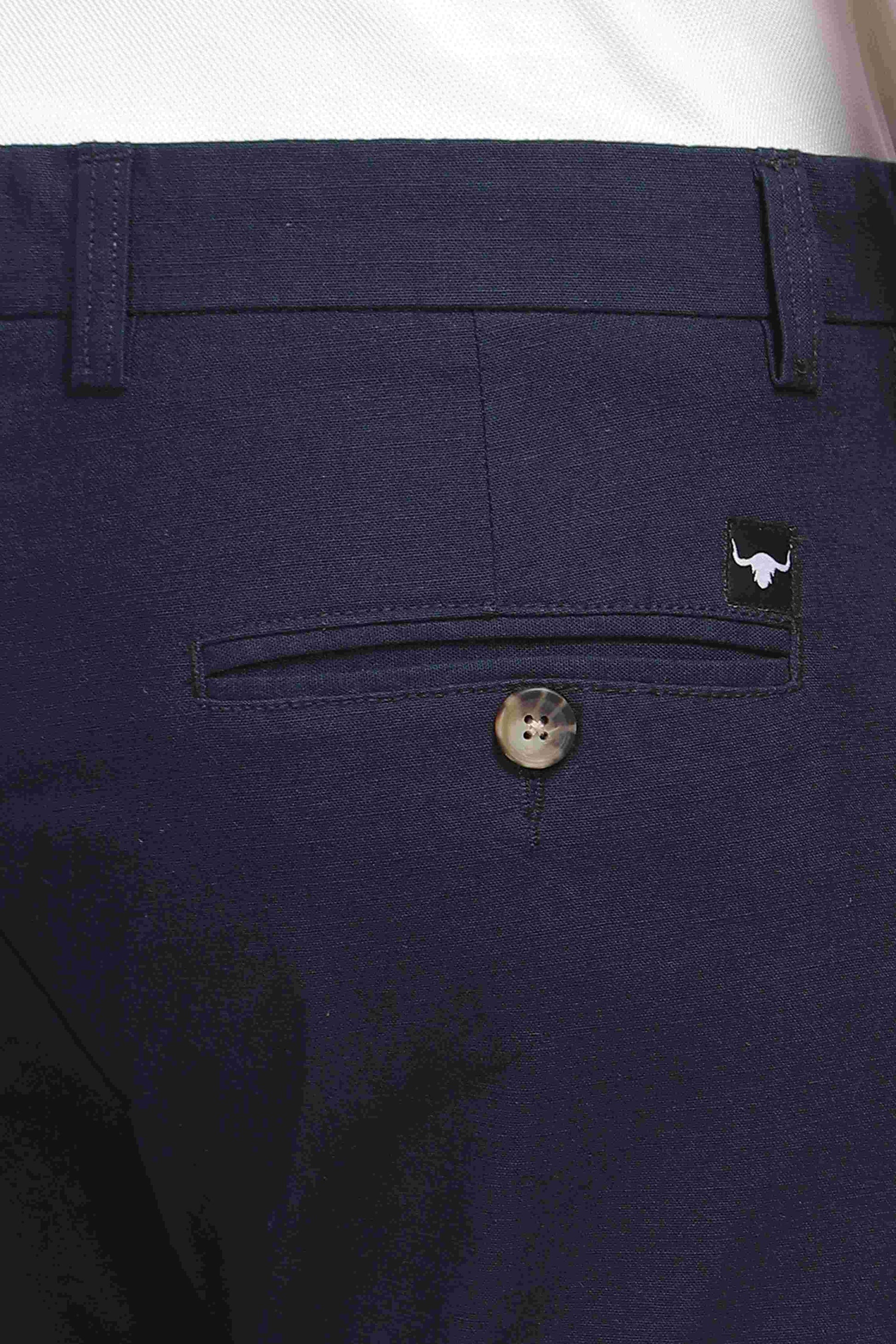 Formal Navy Blue Trousers for Men