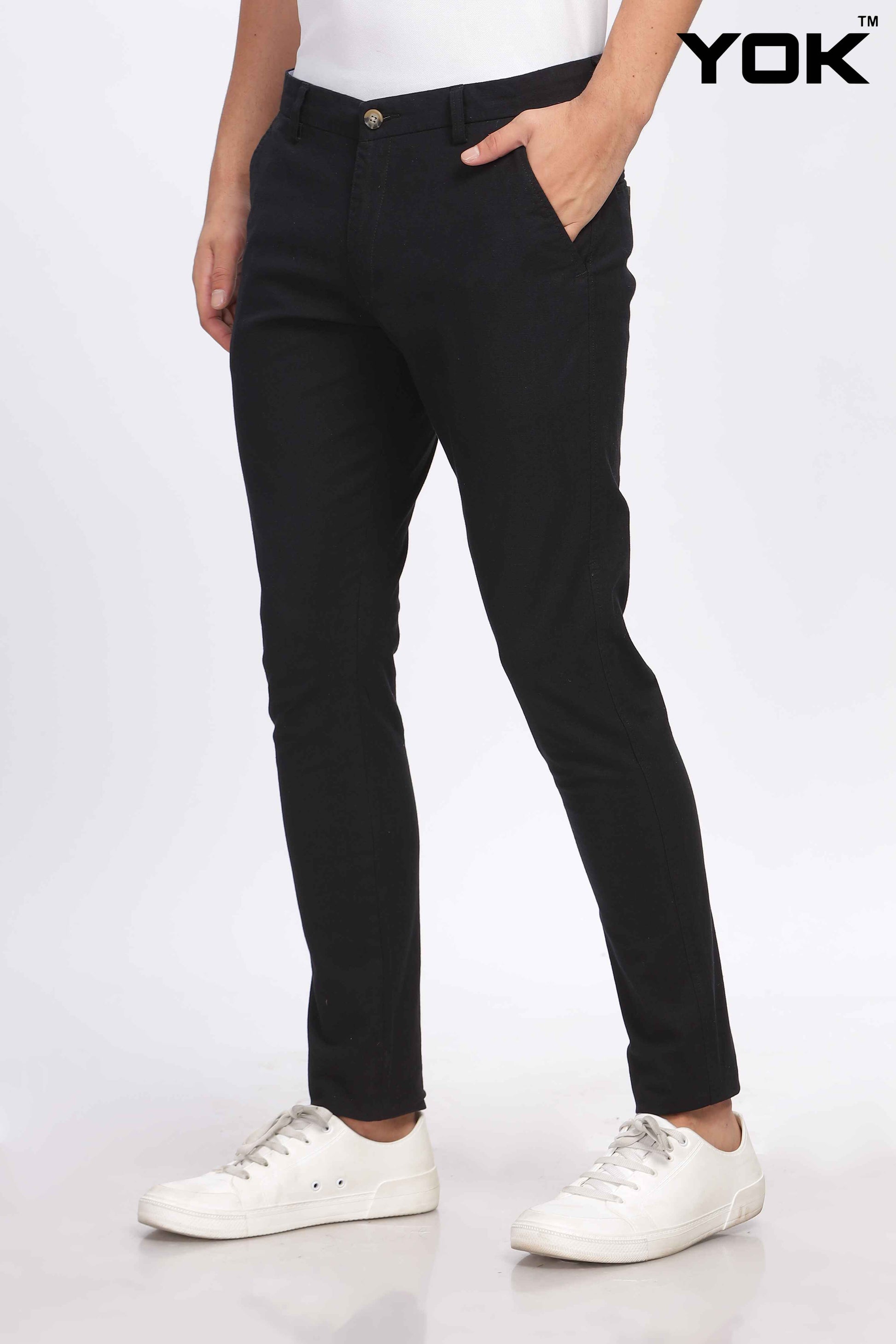Mens Black Chino Pants