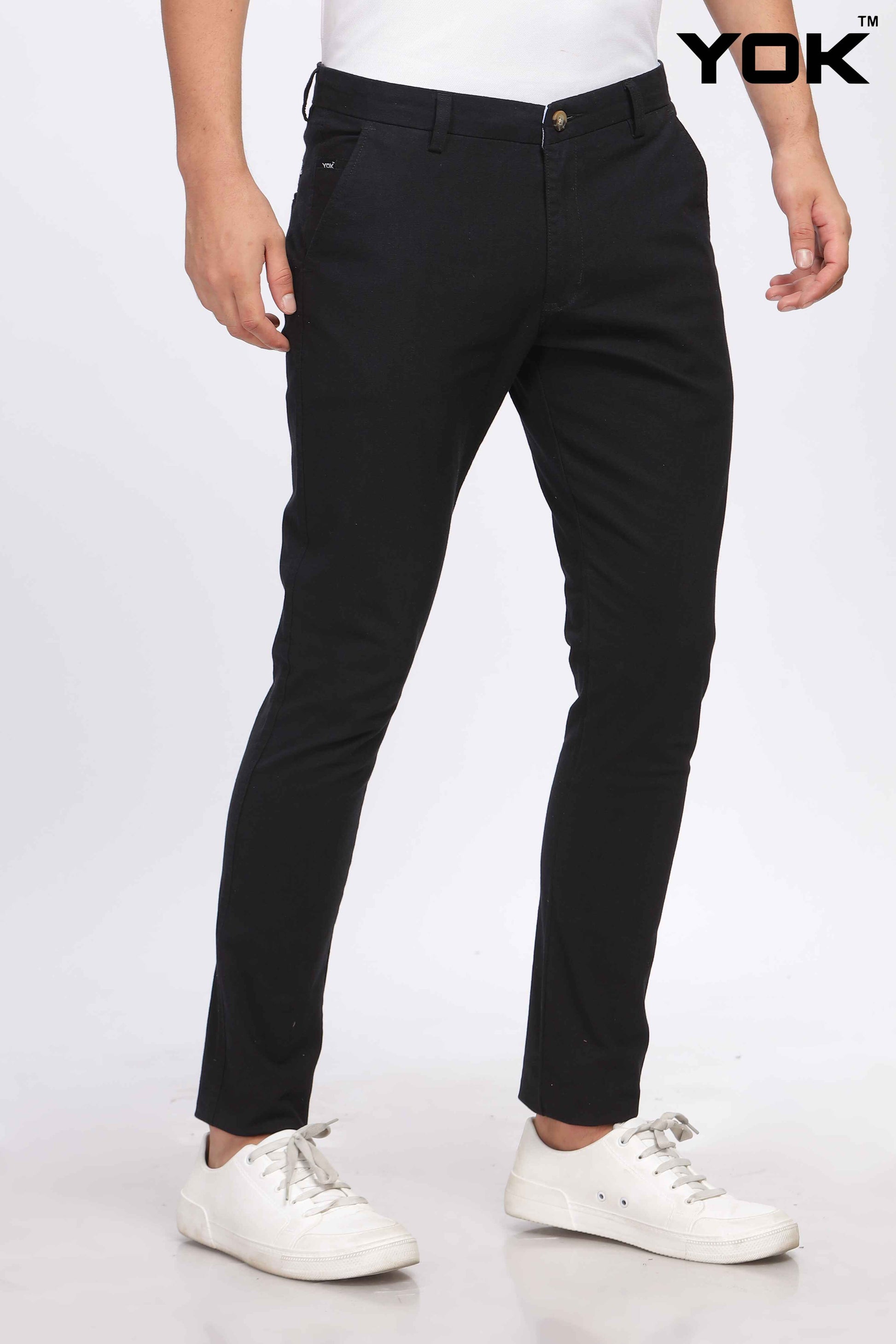Mens Black Chino Pants