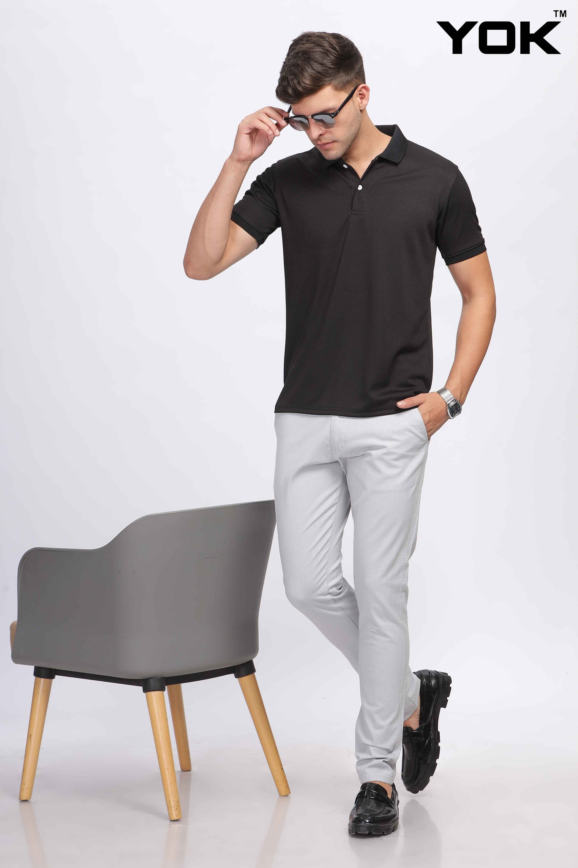 Light Grey Trousers for Men