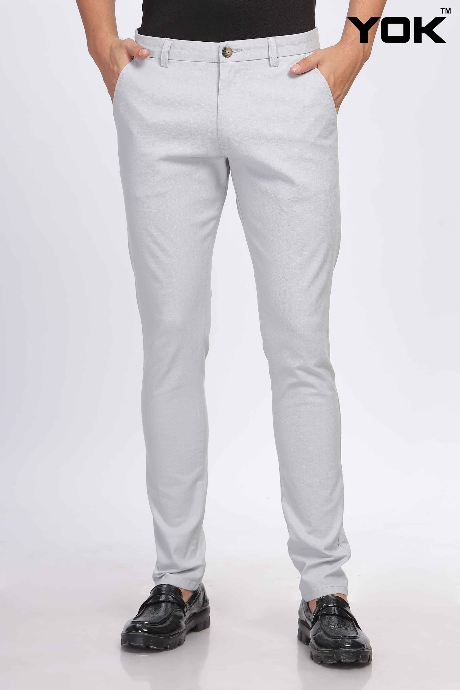 Light Grey Trousers for Men