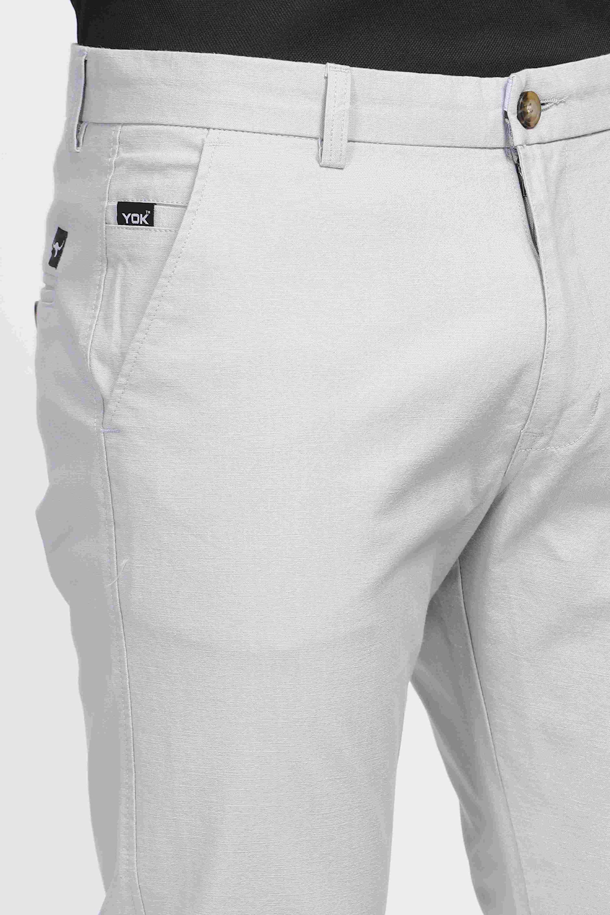 Light Grey Trousers for Men