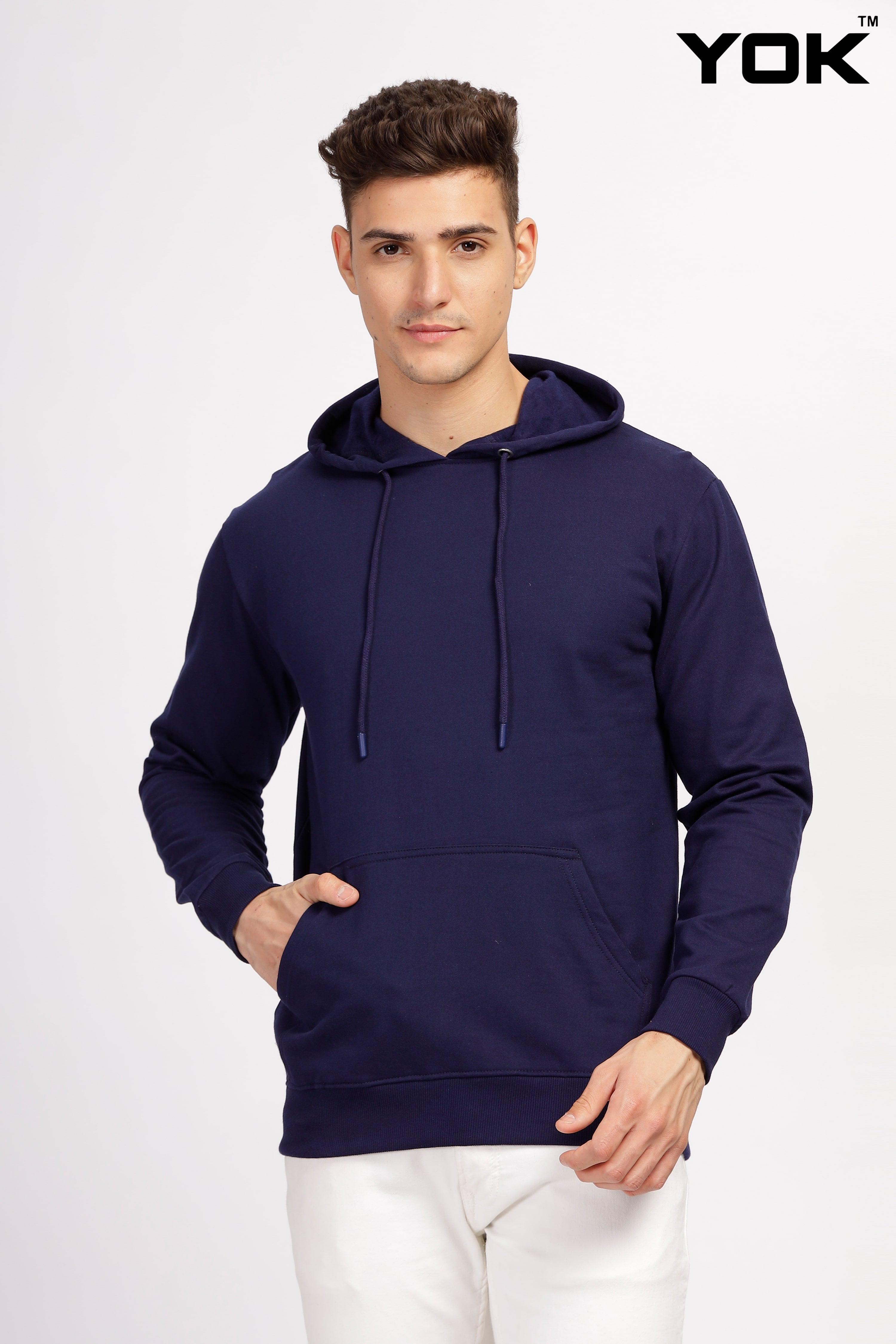 JIAN YE 23AW SOLID HOODIE (Navy) JIAN YE 23AW SOLID HOODIE