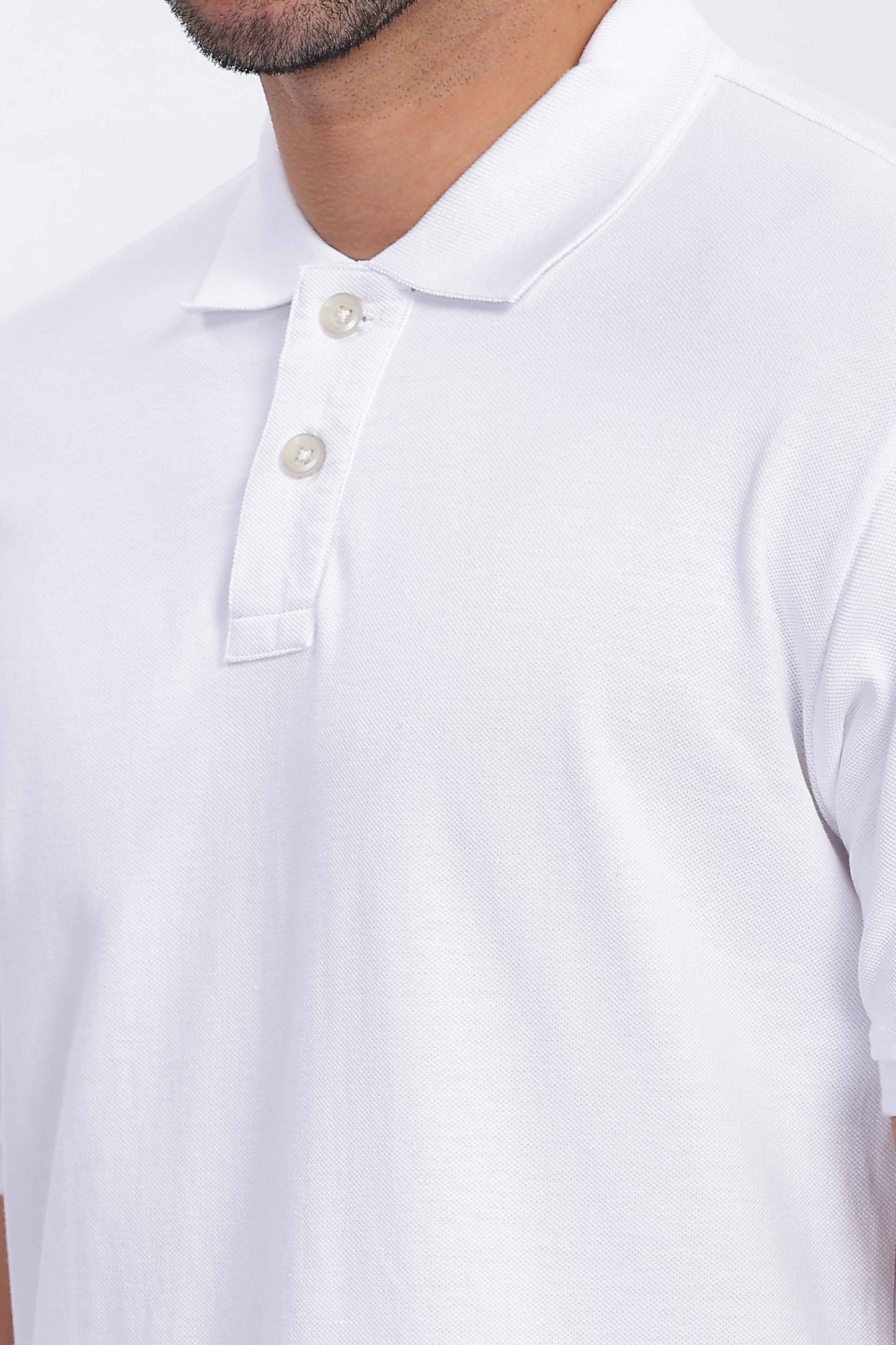 Cotton White Polo T Shirt for men 