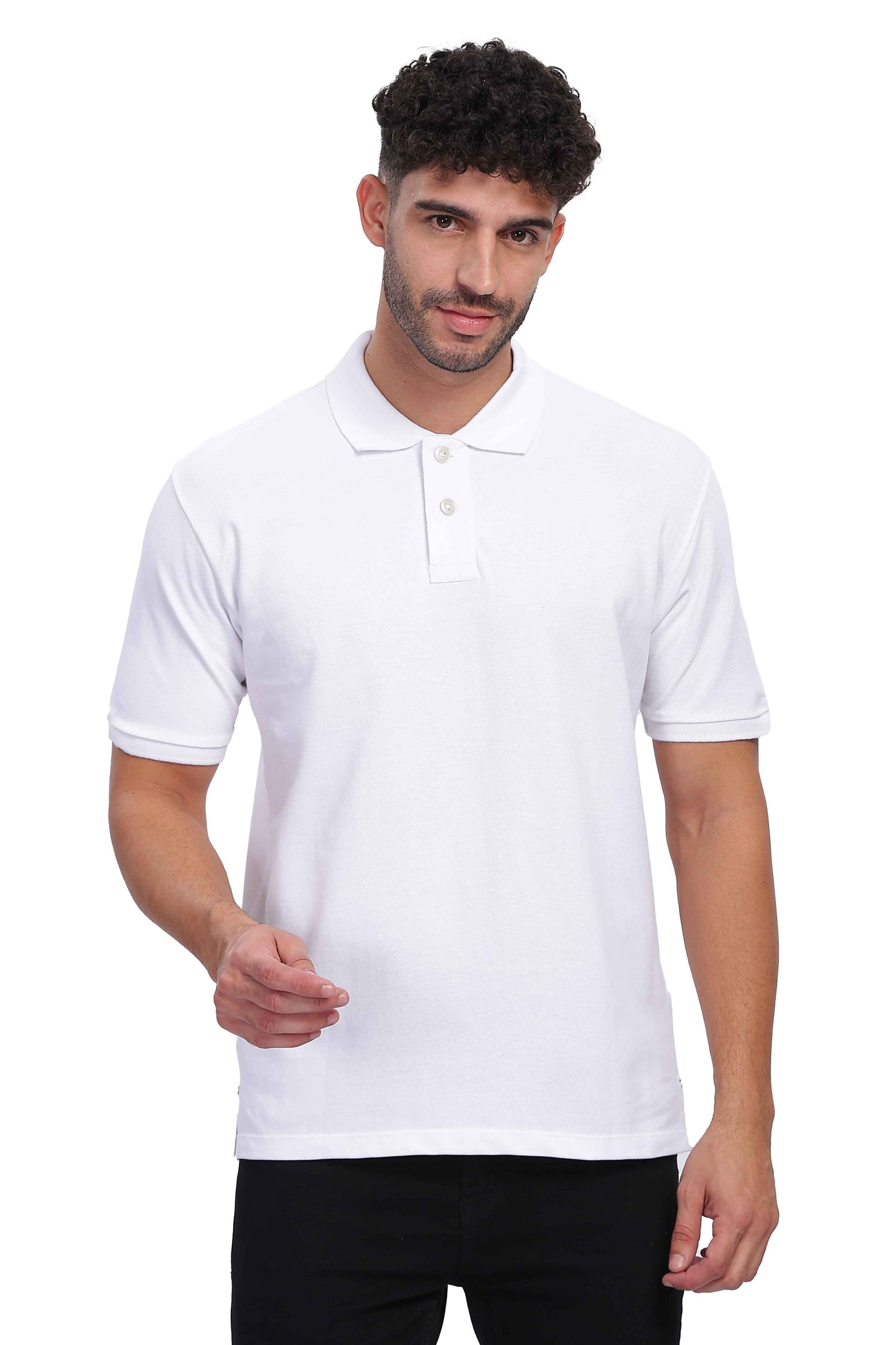 Cotton White Polo T Shirt for men 