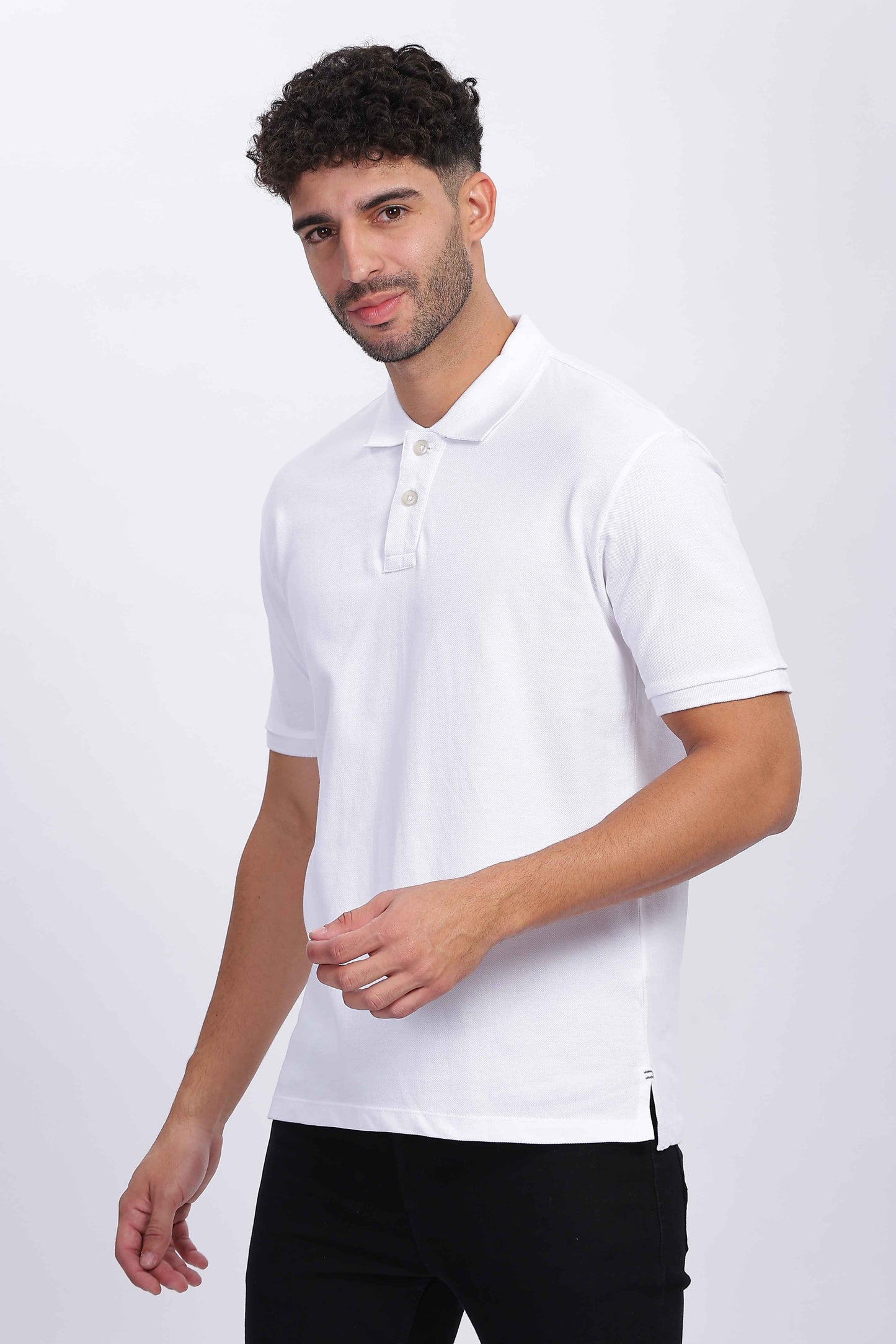 Cotton White Polo T Shirt for men 