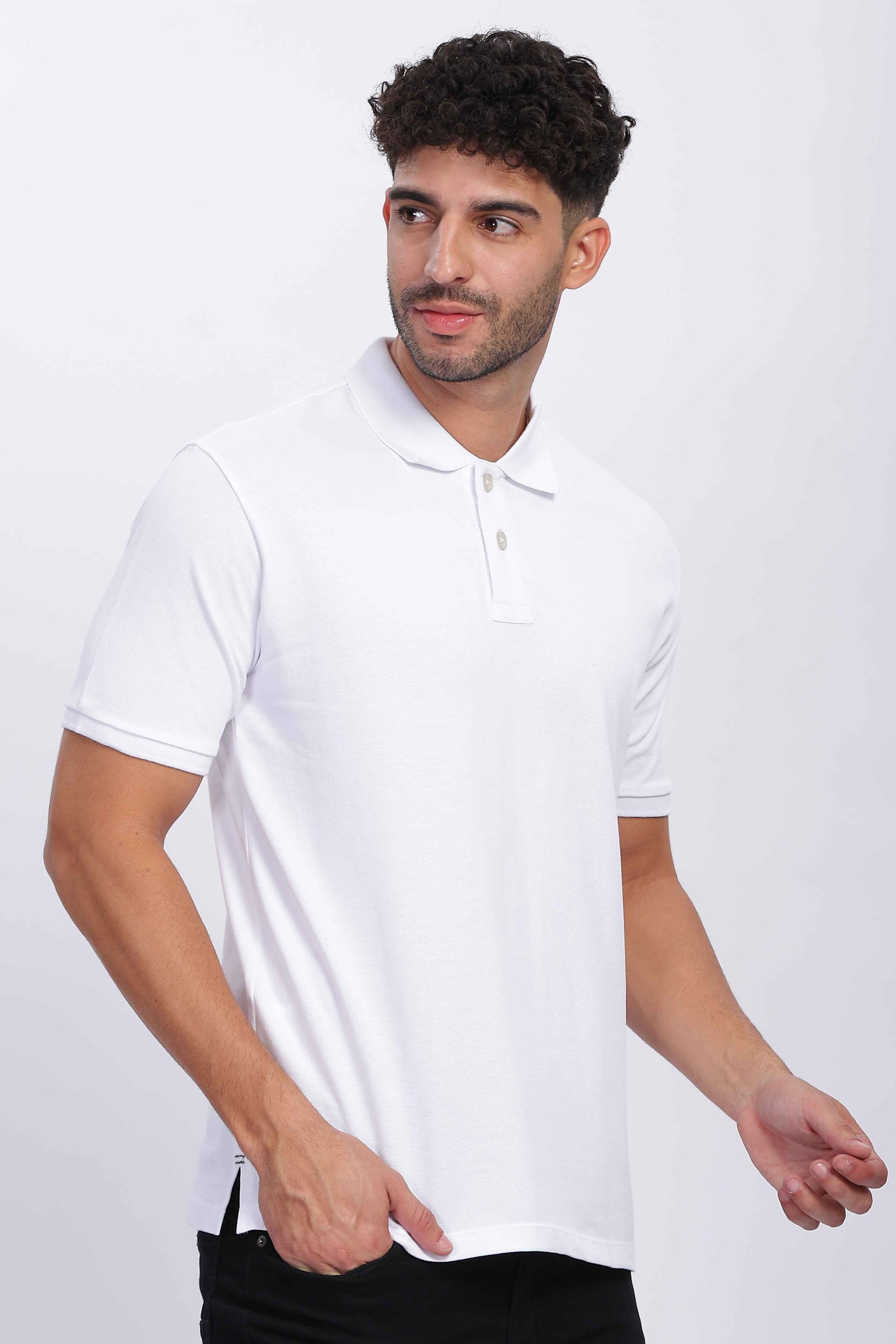 Cotton White Polo T Shirt for men 