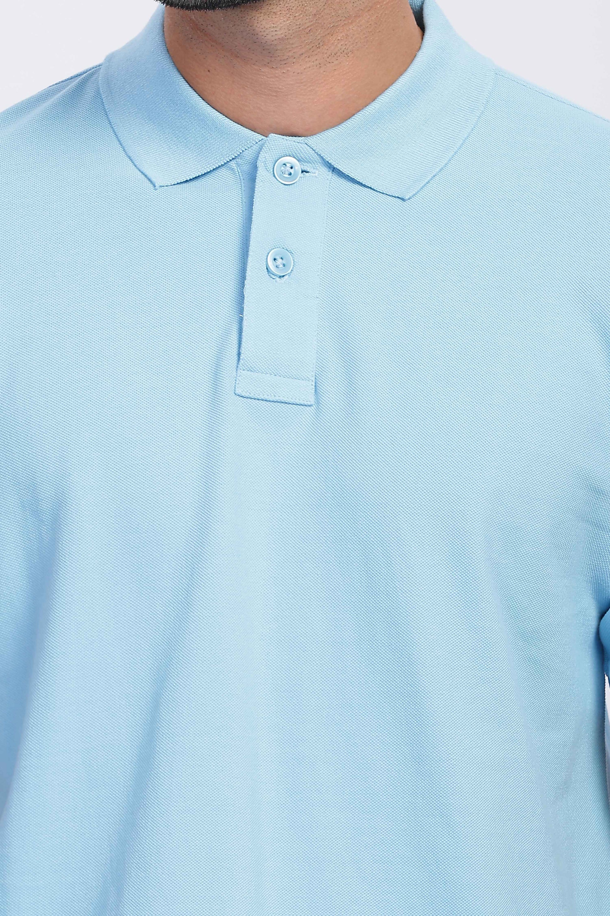 Sky blue Polo T Shirt for Men