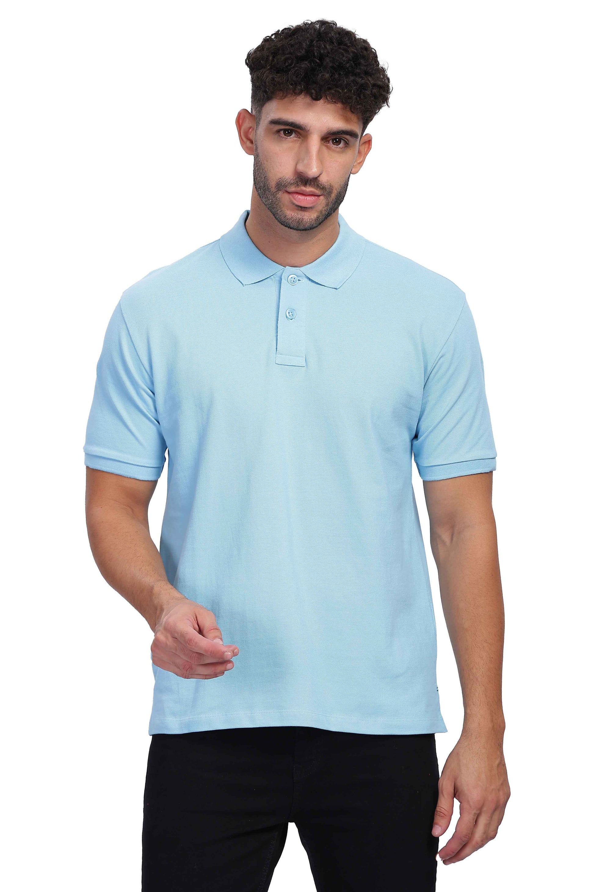 Sky blue Polo T Shirt for Men