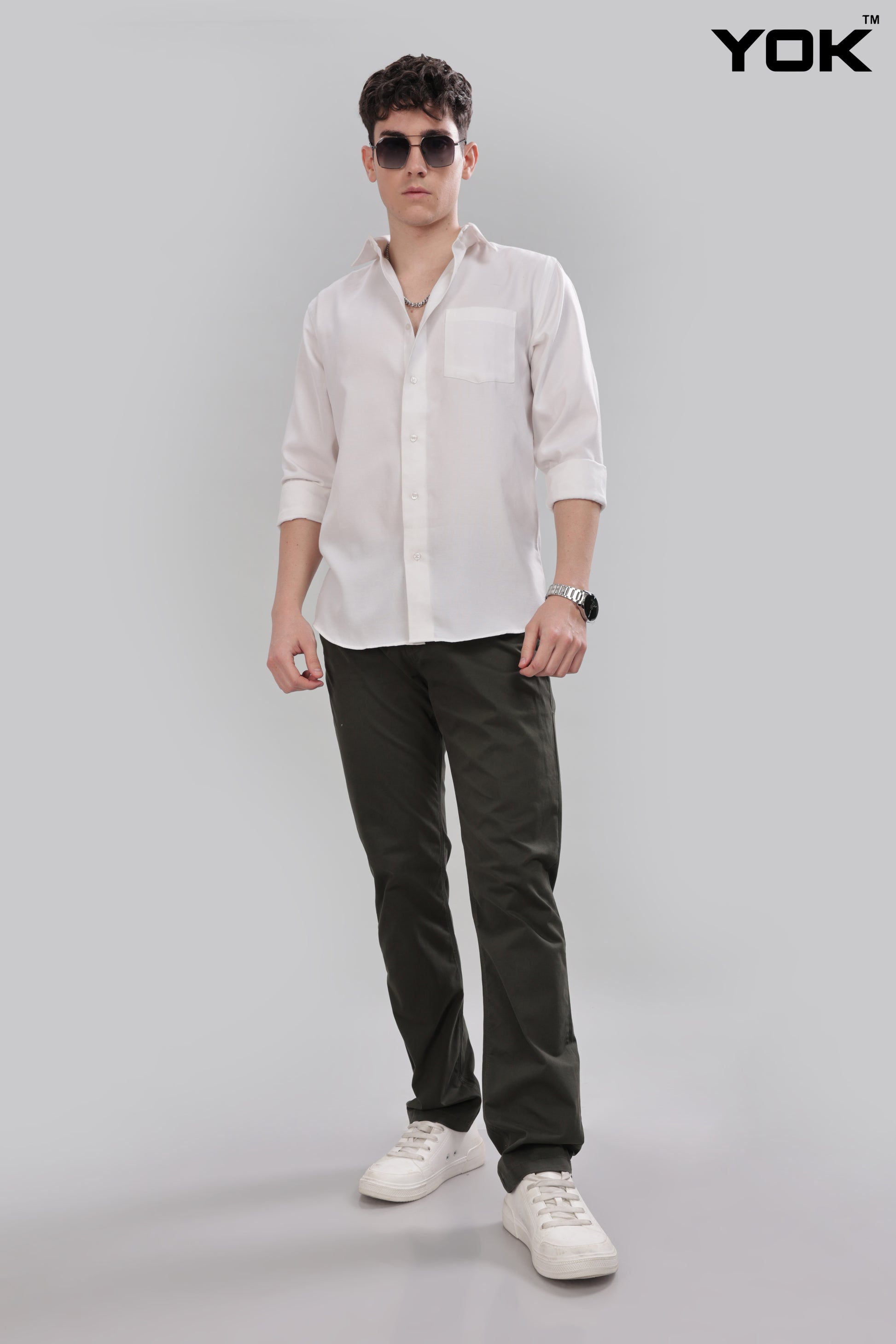 Olive Green Trousers Mens