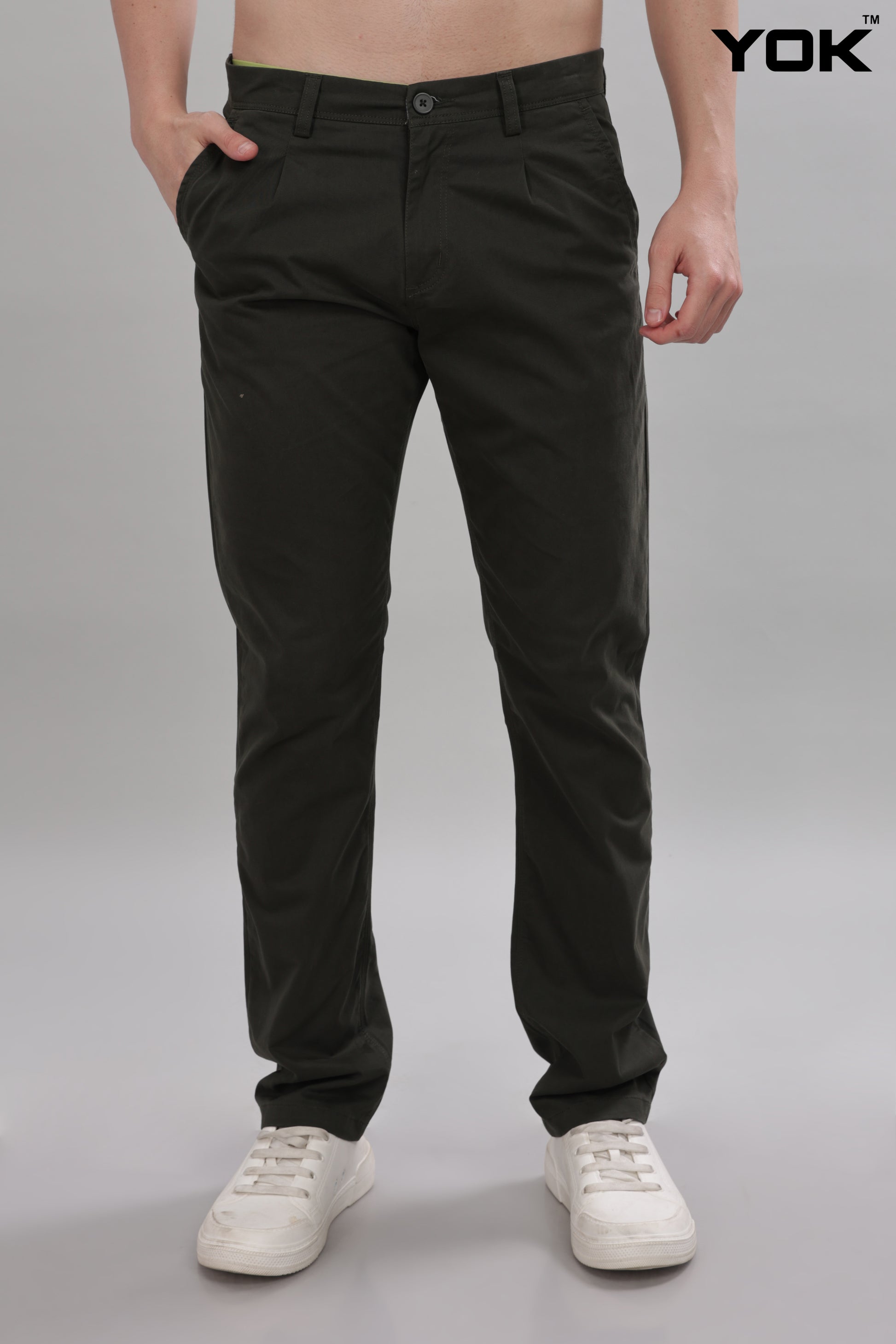 Olive Green Trousers Mens
