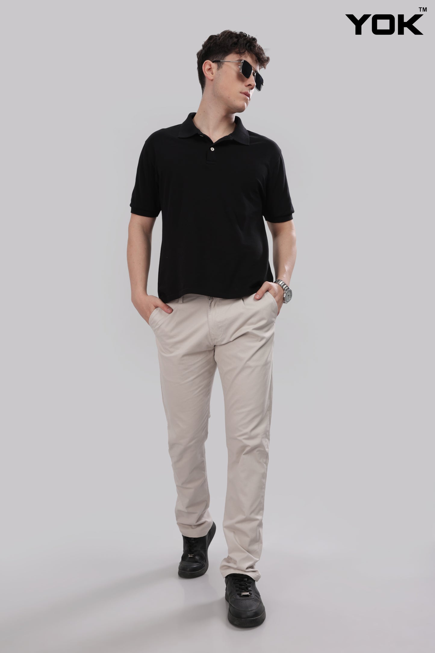 Beige Formal Pants for Men